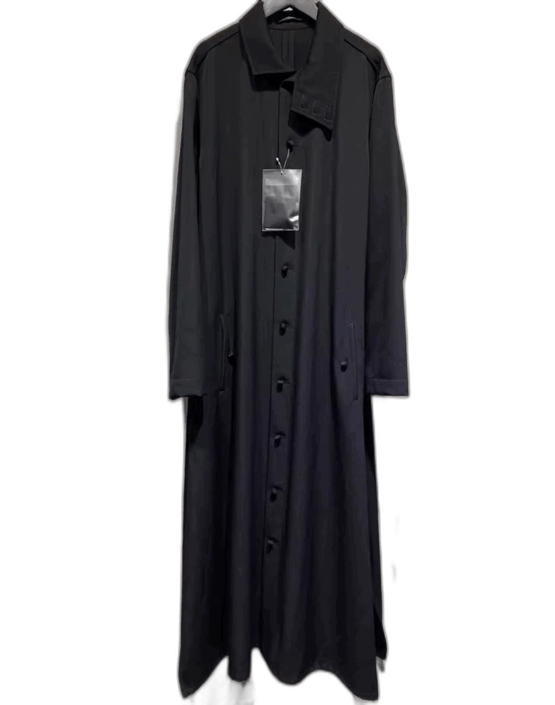 Yohji Yamamoto long black coat with unique buttons Size US M / EU 48-50 / 2 - 1 Thumbnail