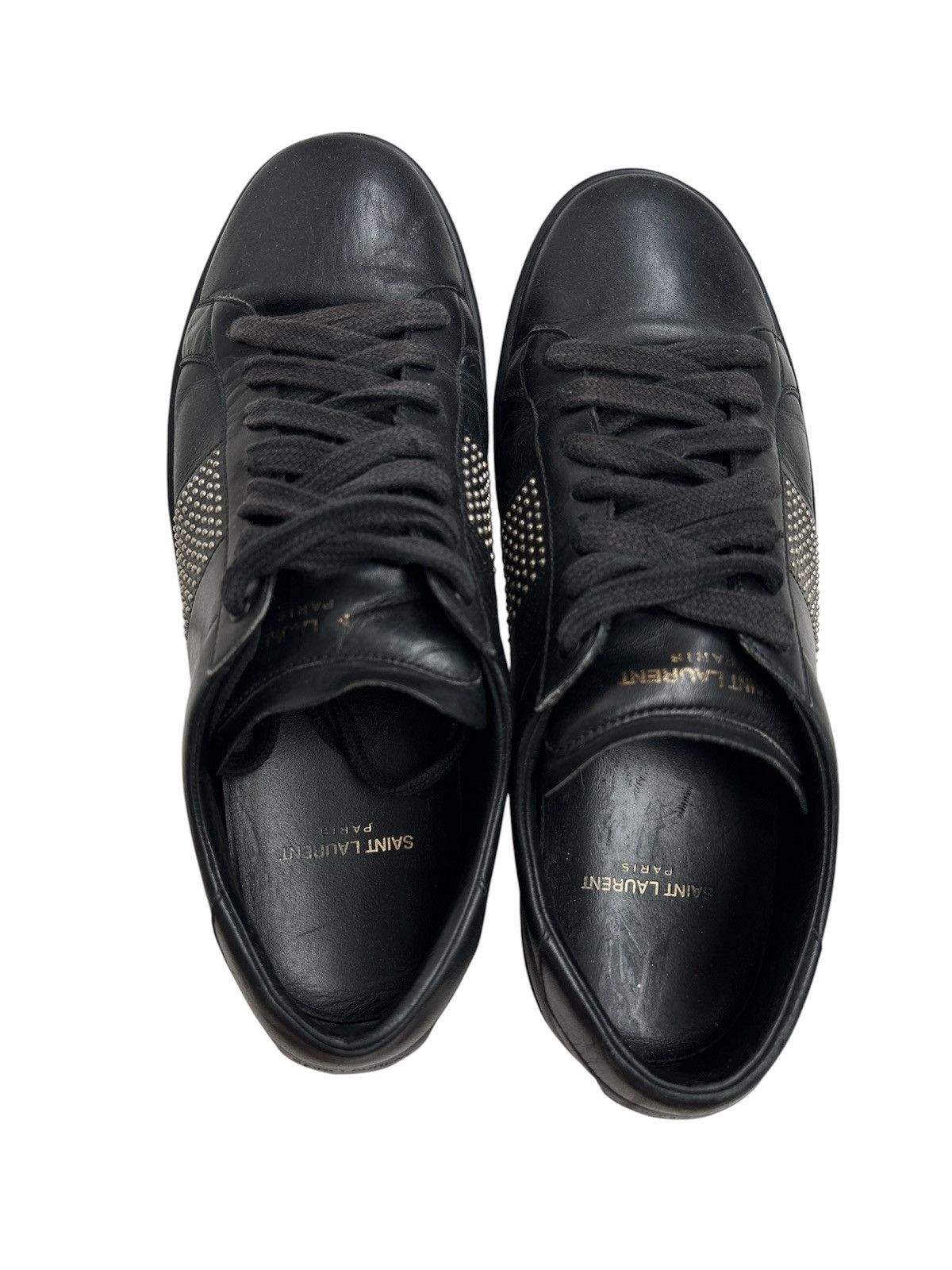 Saint Laurent Paris Hedi Slimane era Stud Court Classic Sneakers Size US 8 / EU 41 - 5 Thumbnail