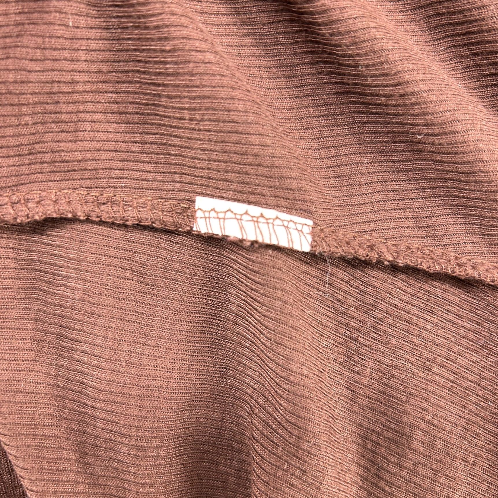 Vintage VINTAGE Fang Tank Women S Brown Sequin Ribbed Cotton Sleeveless Top, Basic Casual, Y2K, Movie Theme, Reflective Accents Size S / US 4 / IT 40 - 3 Thumbnail