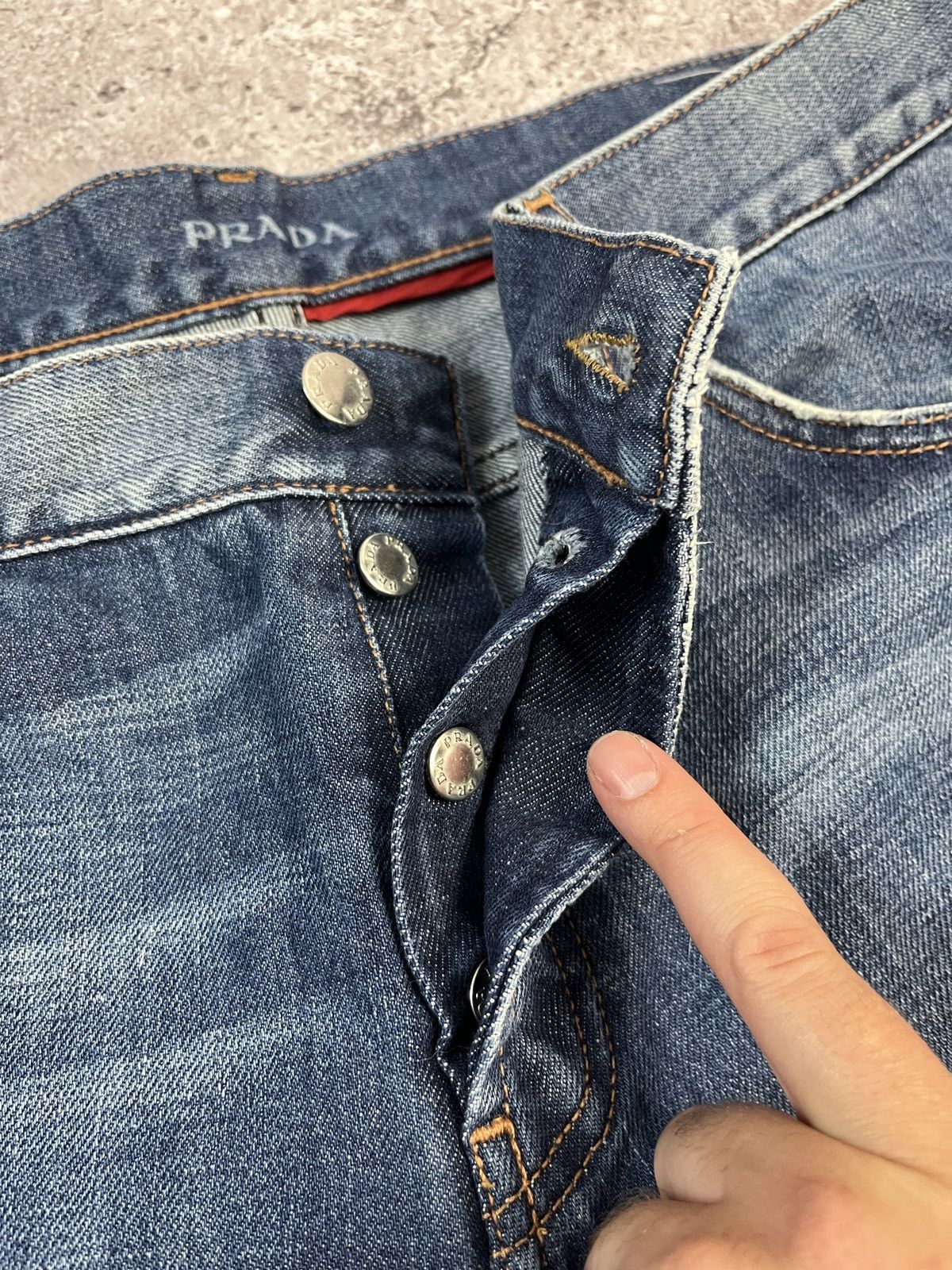 Prada Vintage🔥Prada Distressed Denim Shorts Size US 34 / EU 50 - 7 Thumbnail
