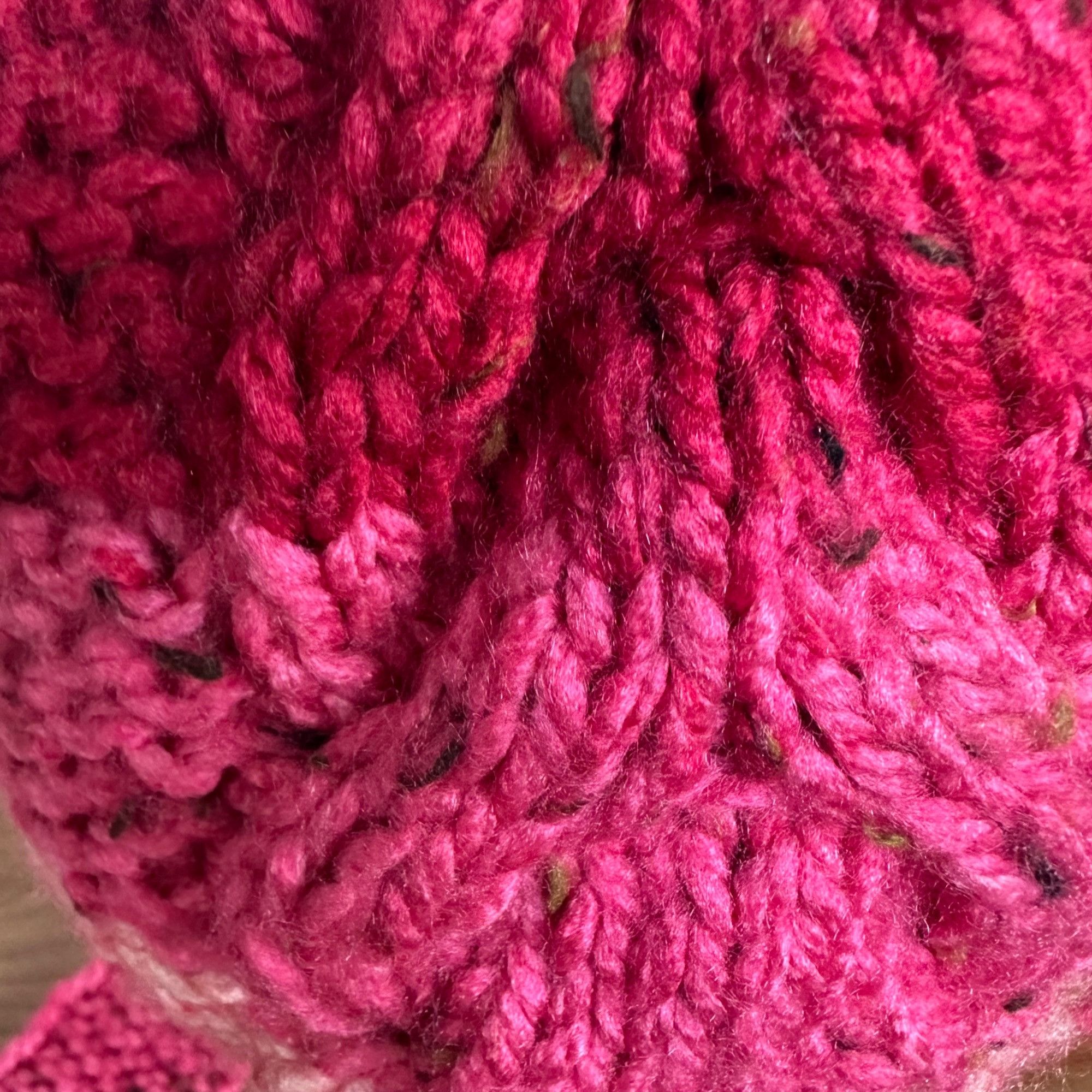 Handmade ⭐ Silky Hand-Knit Pink Cat Ear Earflap Winter Hat Handmade C Size ONE SIZE - 7 Thumbnail