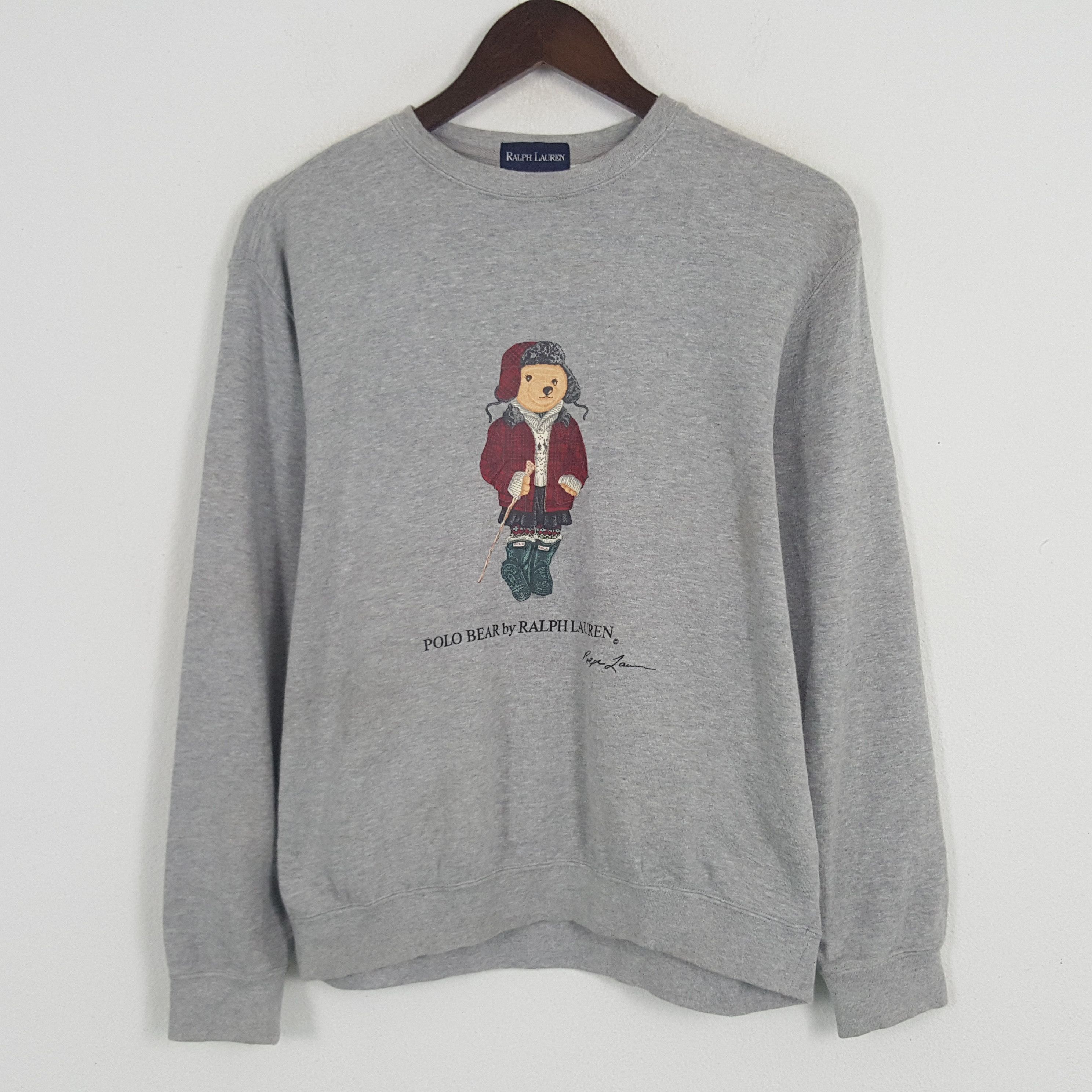 Polo Ralph Lauren × Vintage Vintage Polo Bear by Ralph Lauren Sweatshirt Size US S / EU 44-46 / 1 - 1 Thumbnail