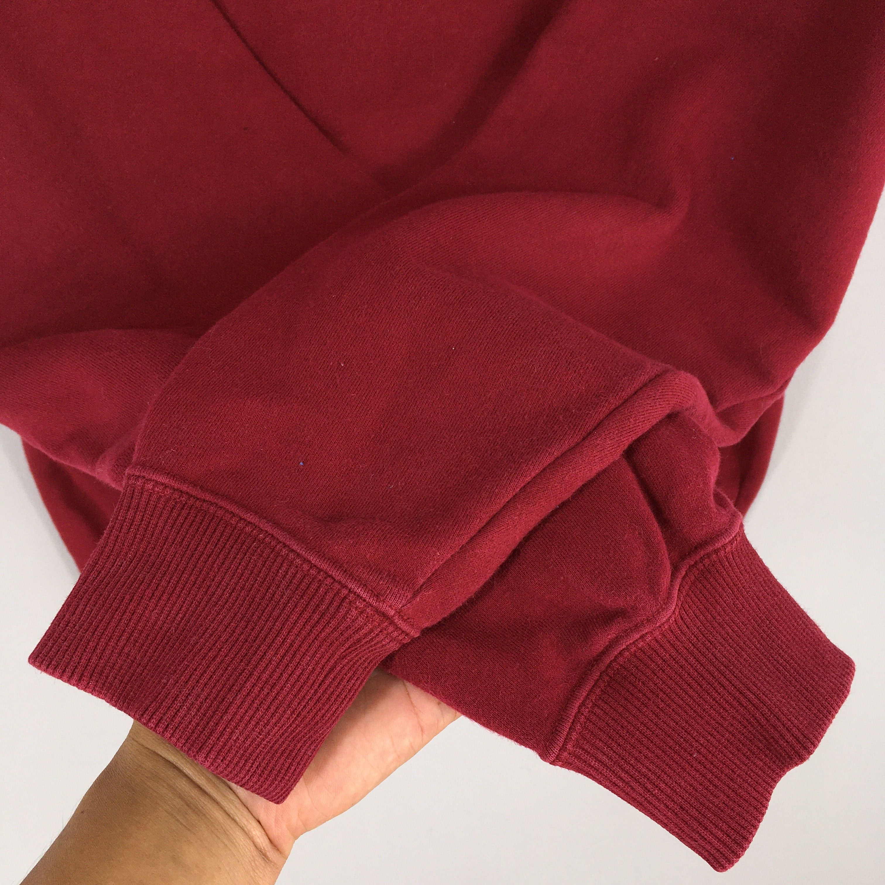 Nike Vintage 90's Nike Swoosh Maroon Pullover Hoodie Medium Size US M / EU 48-50 / 2 - 5 Thumbnail
