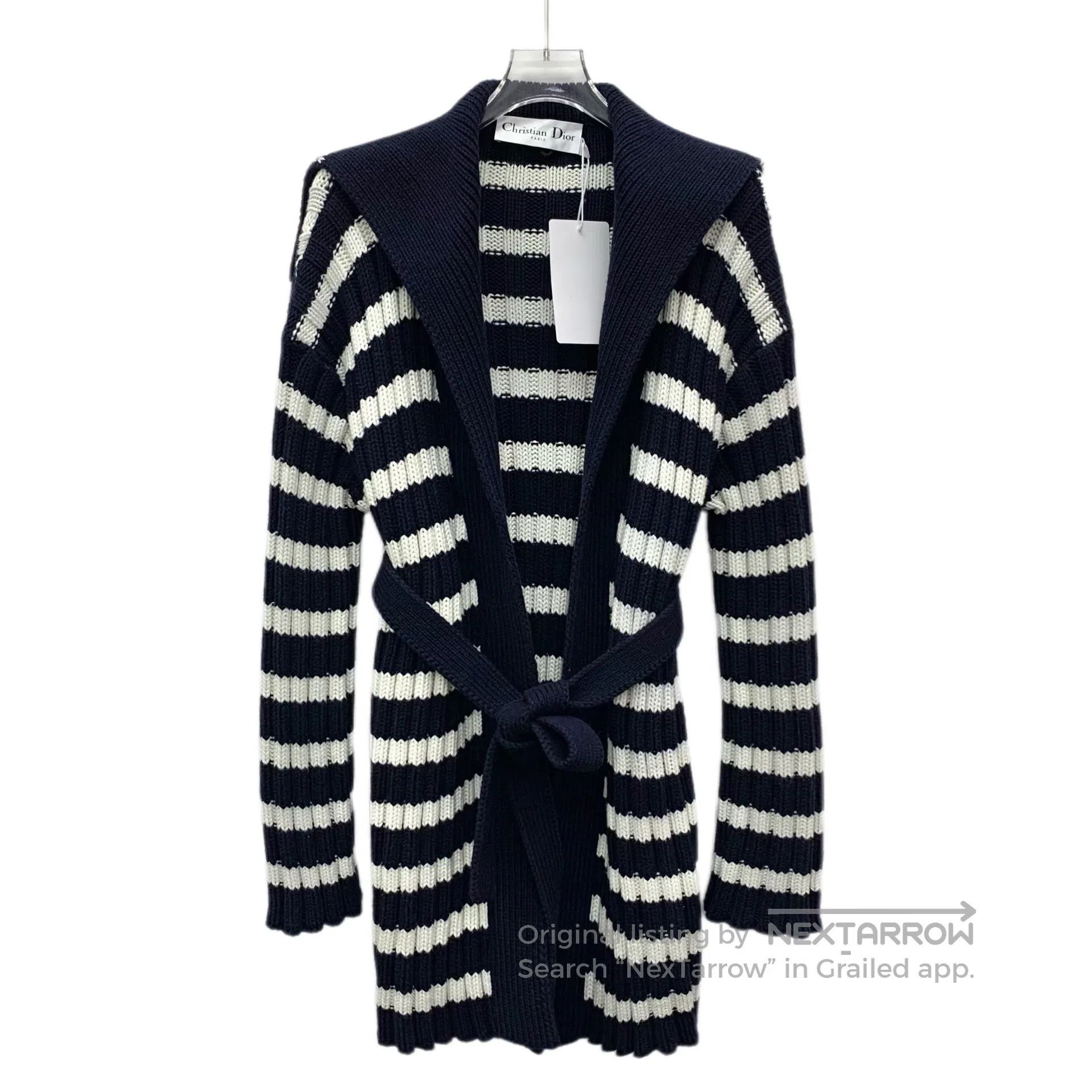 Dior Dior Color Blocked Striped Cotton and Cashmere Knit Cardig Size XS / US 0-2 / IT 36-38 - 1 Thumbnail