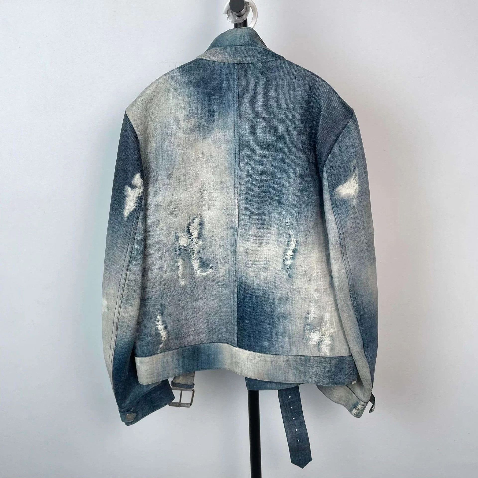 Fendi FENDI leather denim blue jacket 175 Size US M / EU 48-50 / 2 - 2 Thumbnail