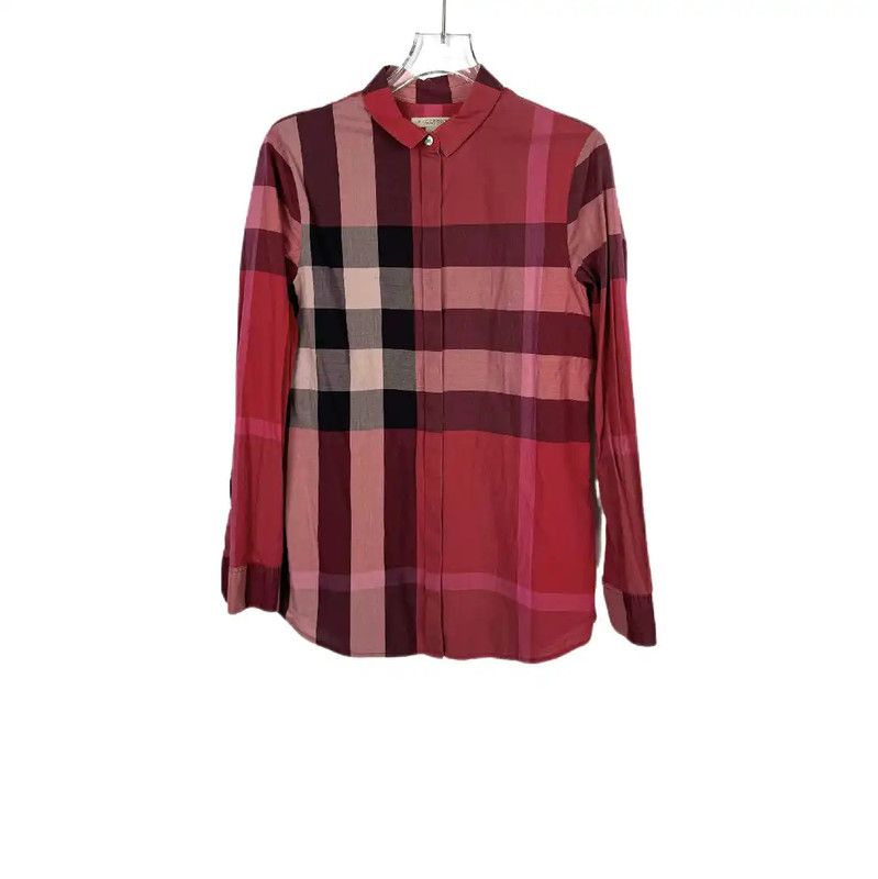 Burberry Burberry Red Cotton Women's Shirt Size XS / US 0-2 / IT 36-38 - 1 Thumbnail
