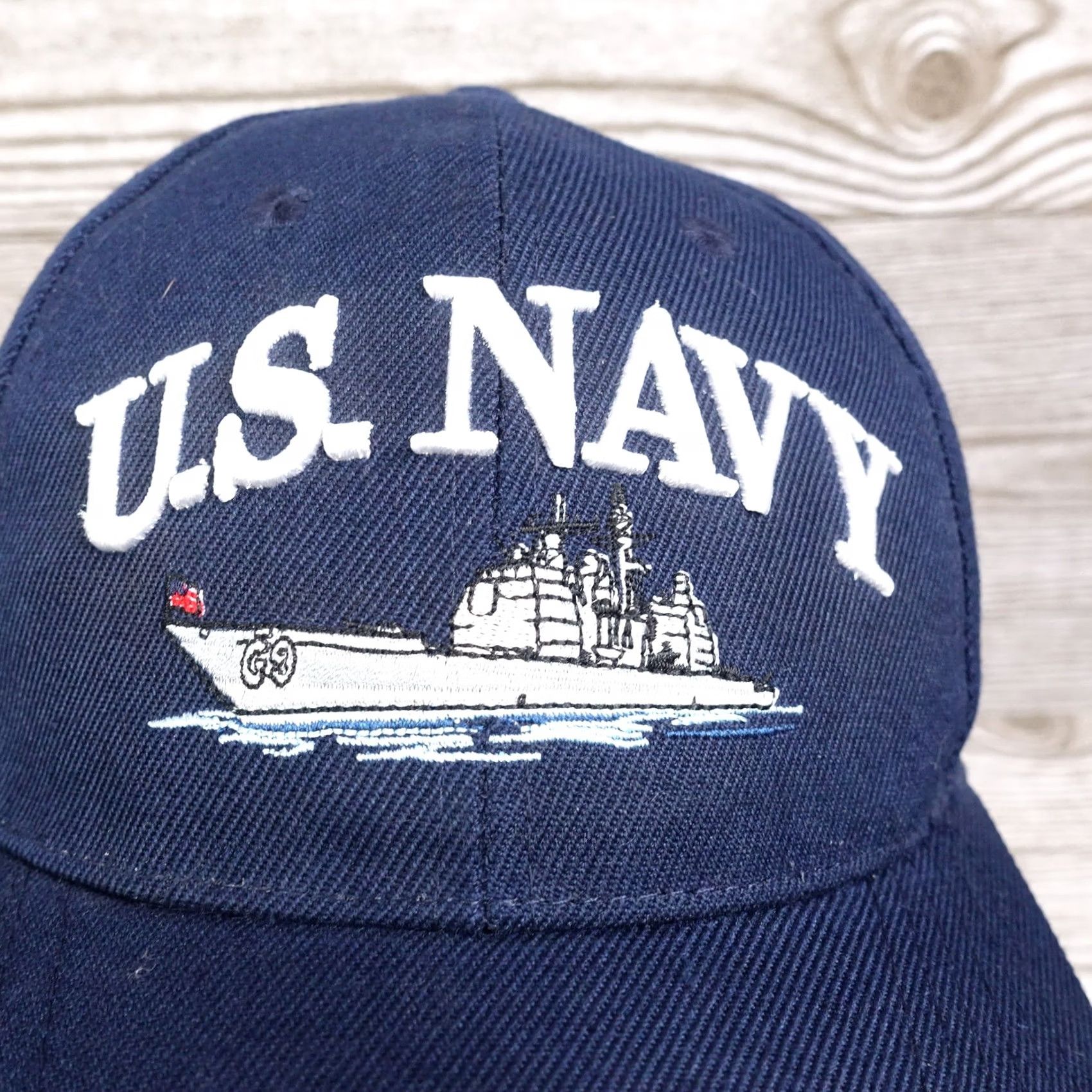 Vintage US NAVY Baseball HAT CAP ONE SIZE Navy BLUE ADJUSTABLE CURVE NWT Size ONE SIZE - 2 Thumbnail