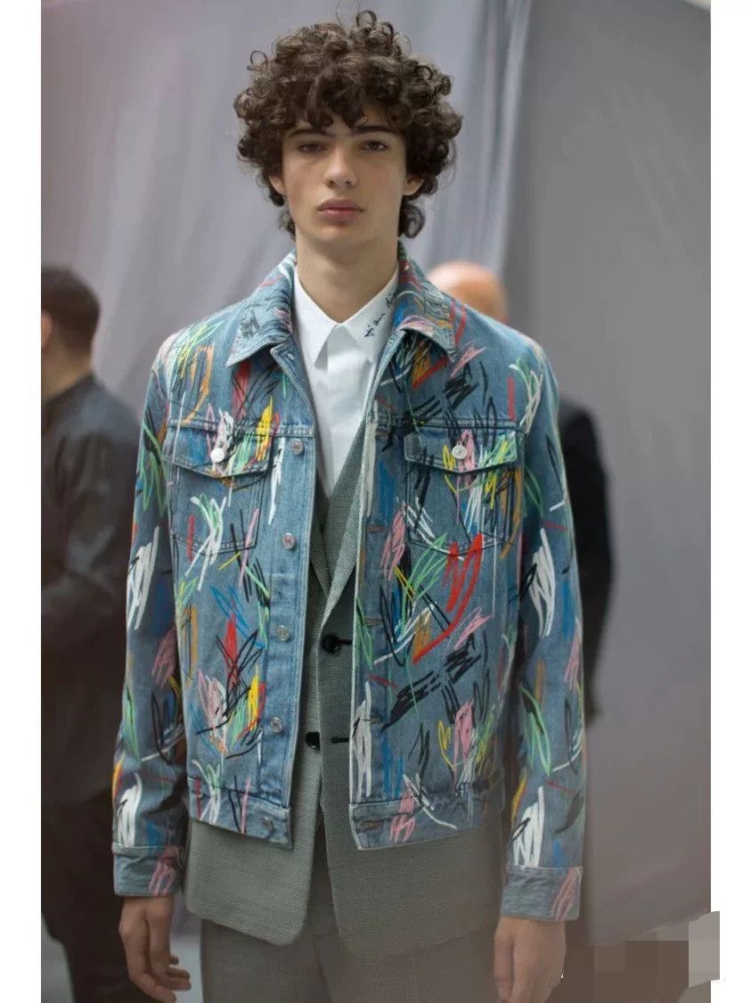 Dior Dior Graffiti Print Denim Jacket Size US S / EU 44-46 / 1 - 1 Thumbnail