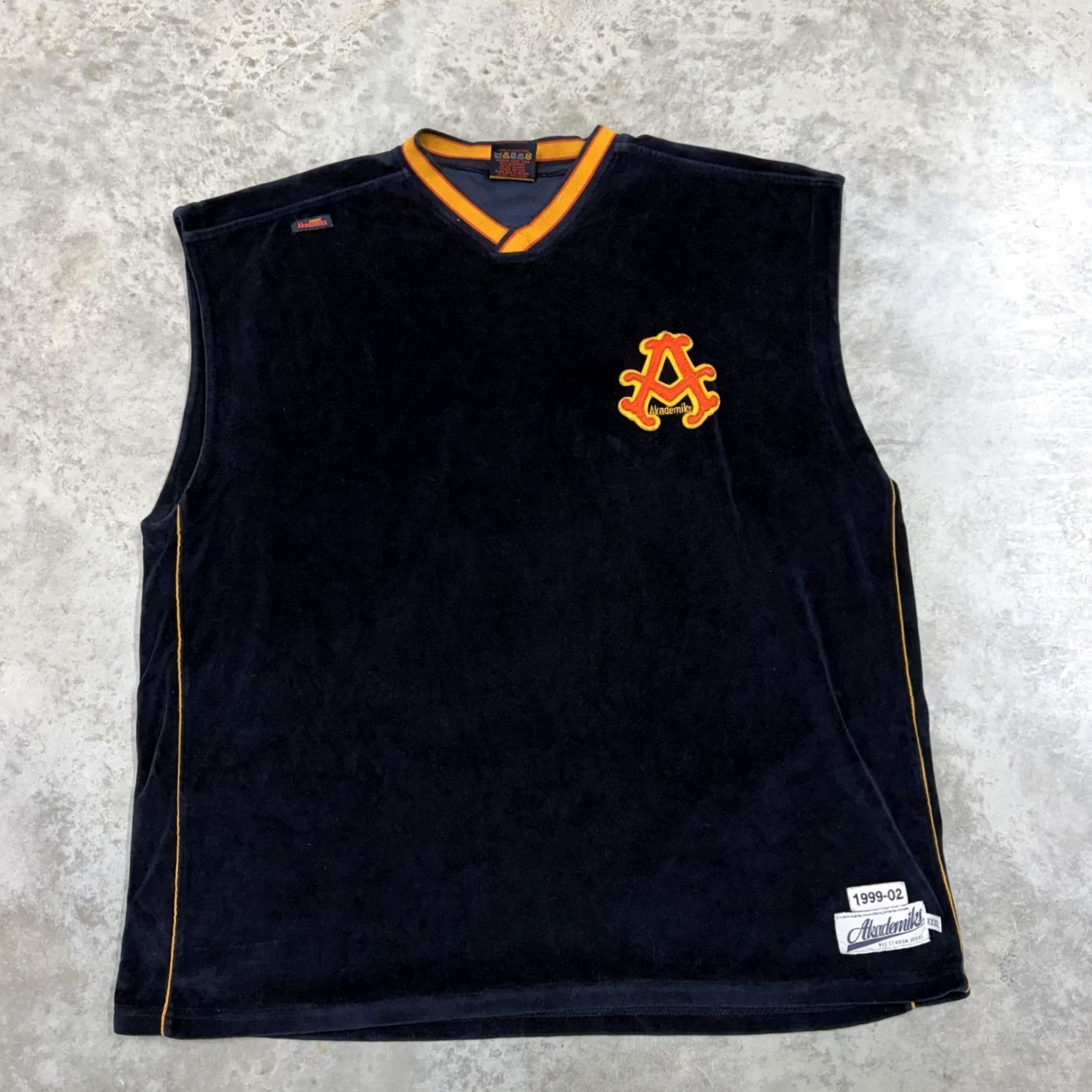 Akademiks VINTAGE Akademiks Shirt Mens 3XL Blue Velour Stadium Division Tank Jersey Y2K Size US XXL / EU 58 / 5 - 2 Thumbnail
