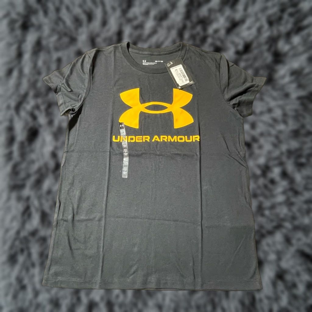 Under Armour Under Armour Shirt Womens S Crew Neck Short Sleeve Black Casual Relaxed Jersey Cotton Blend Pullover T-Shirt Size S / US 4 / IT 40 - 1 Thumbnail