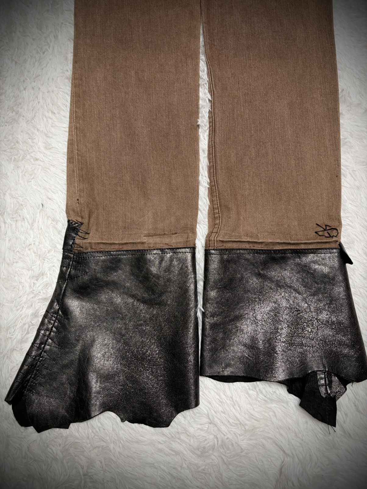 If Six Was Nine asymmetrical reconstructed hybrid flared jeans Size US 32 / EU 48 - 7 Thumbnail
