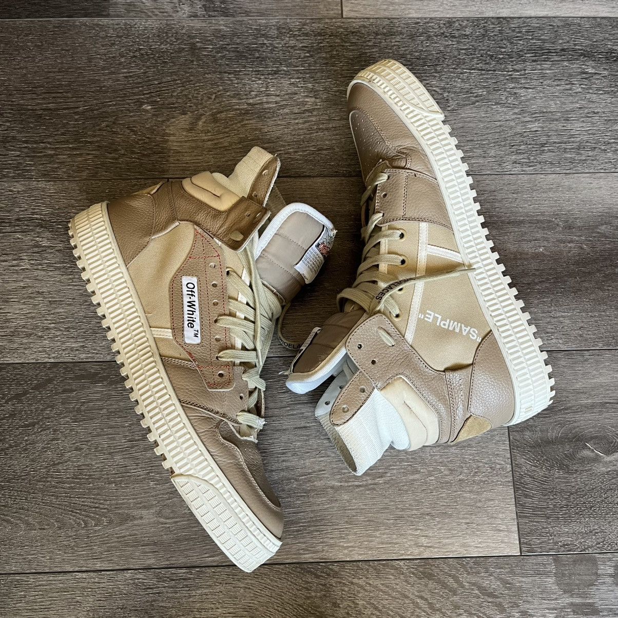 Off-White Off-White Tan Beige Cream 3.0 Off Court High Top Sneakers 43 Size US 10 / EU 43 - 1 Thumbnail