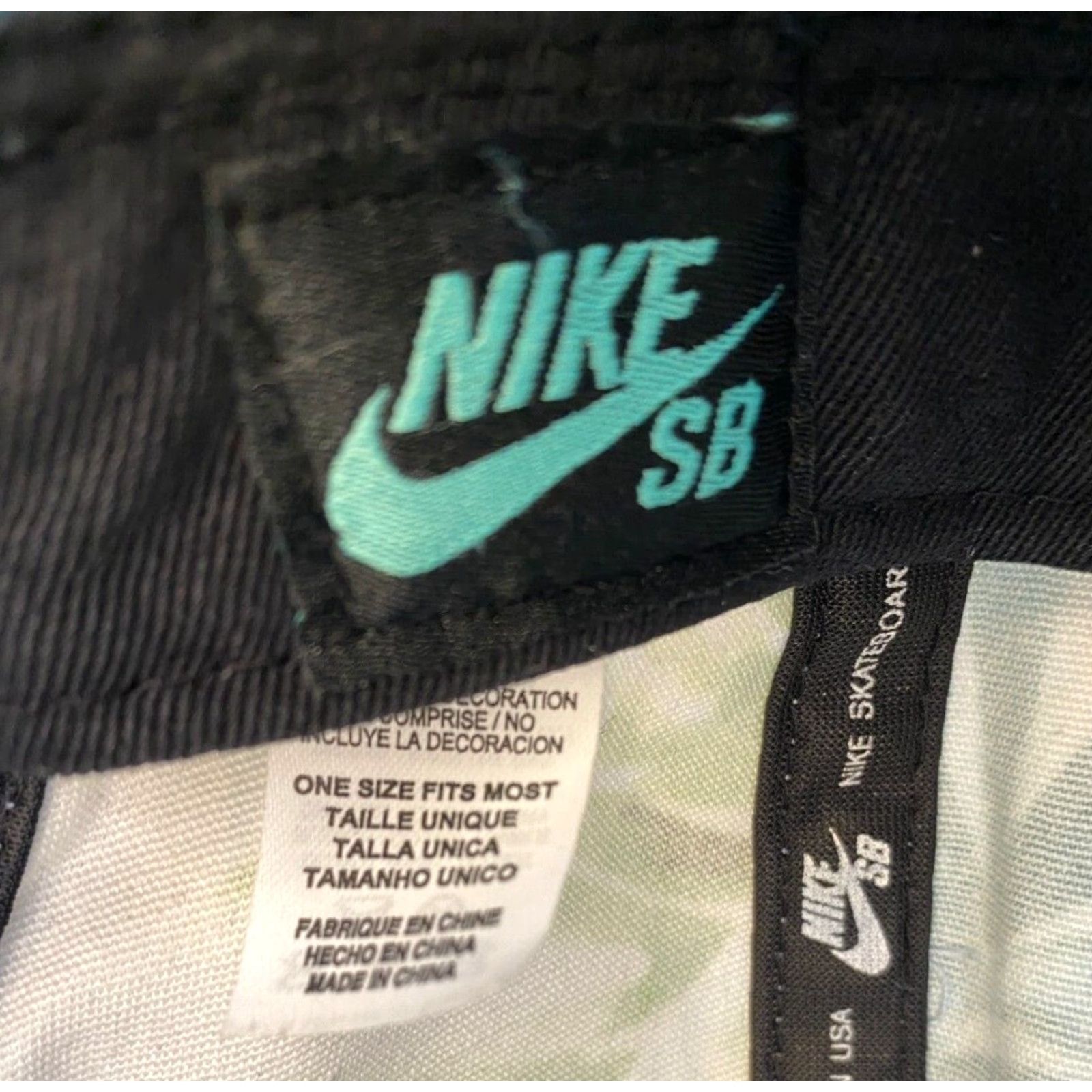 Nike Nike SB Hat Mens One Size Green Floral Spellout Skateboarding Skate Size ONE SIZE - 7 Thumbnail