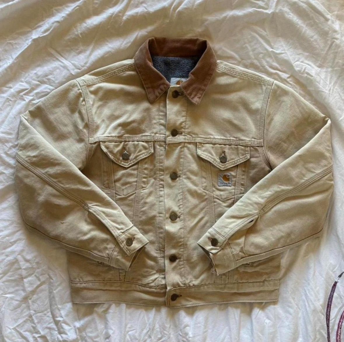 Carhartt Vintage 1990s Carharrt trucker fitted Jacket Size US S / EU 44-46 / 1 - 3 Thumbnail