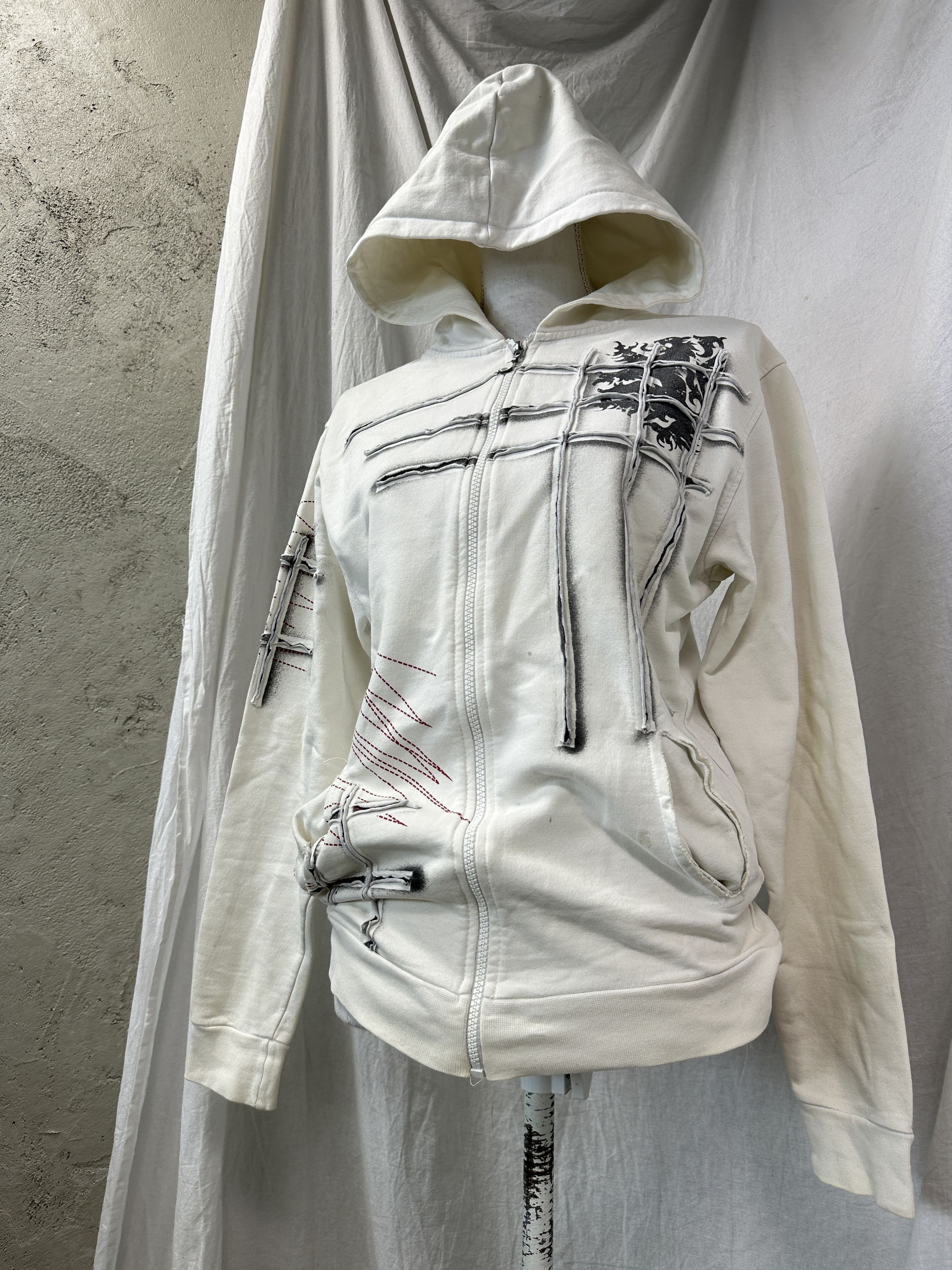Vintage Vintage Streetwear Casual Embroidered Zip Hoodie Y2K Size US S / EU 44-46 / 1 - 1 Thumbnail