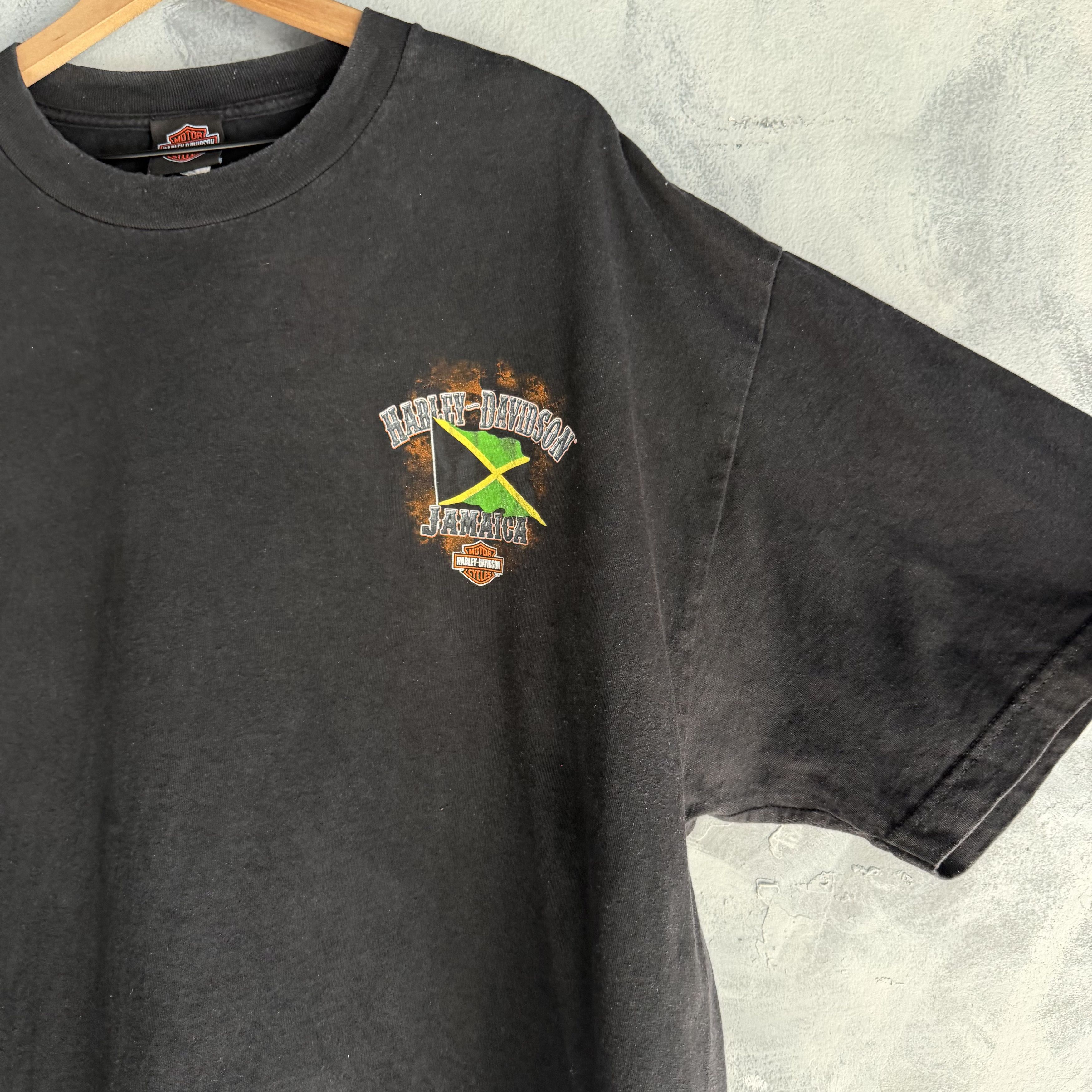 Harley Davidson Vintage Harley Davidson T Shirt Mens 2XL Black Jamaica Size US XXL / EU 58 / 5 - 4 Thumbnail