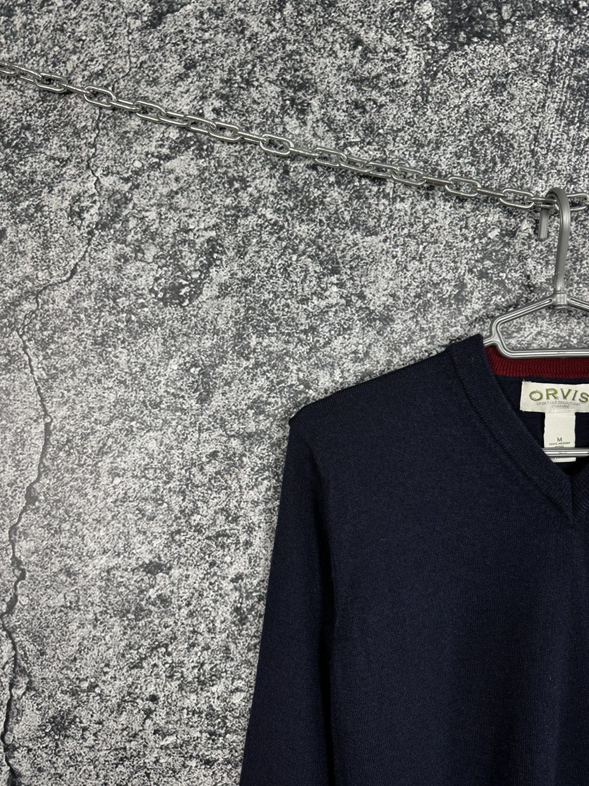 Orvis Orvis V-Neck Sweater Merino Wool Pullover Italy Slim Size M Size US M / EU 48-50 / 2 - 3 Thumbnail