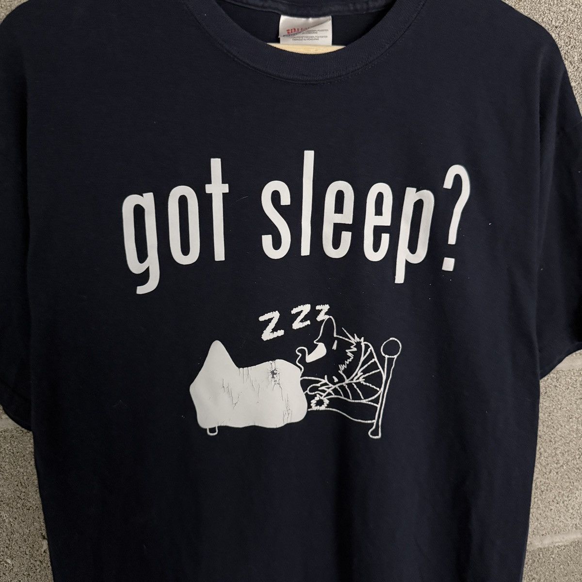 Hanes Vintage Hanes Got Sleep? Humor Black Tee Mens Large Size US L / EU 52-54 / 3 - 3 Thumbnail