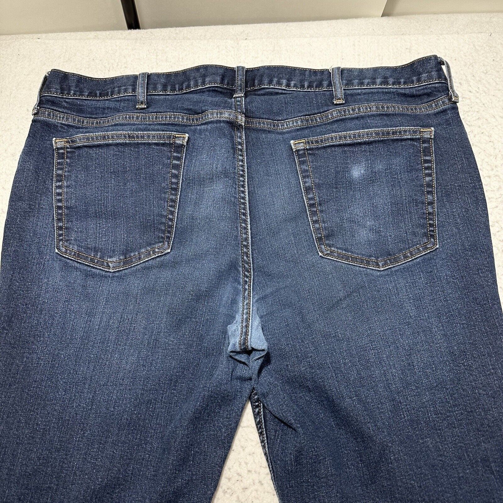Old Navy Old Navy 40x29 Boot Cut Blue Denim Distressed Ripped Jeans Size 40" / US 18 - 8 Thumbnail