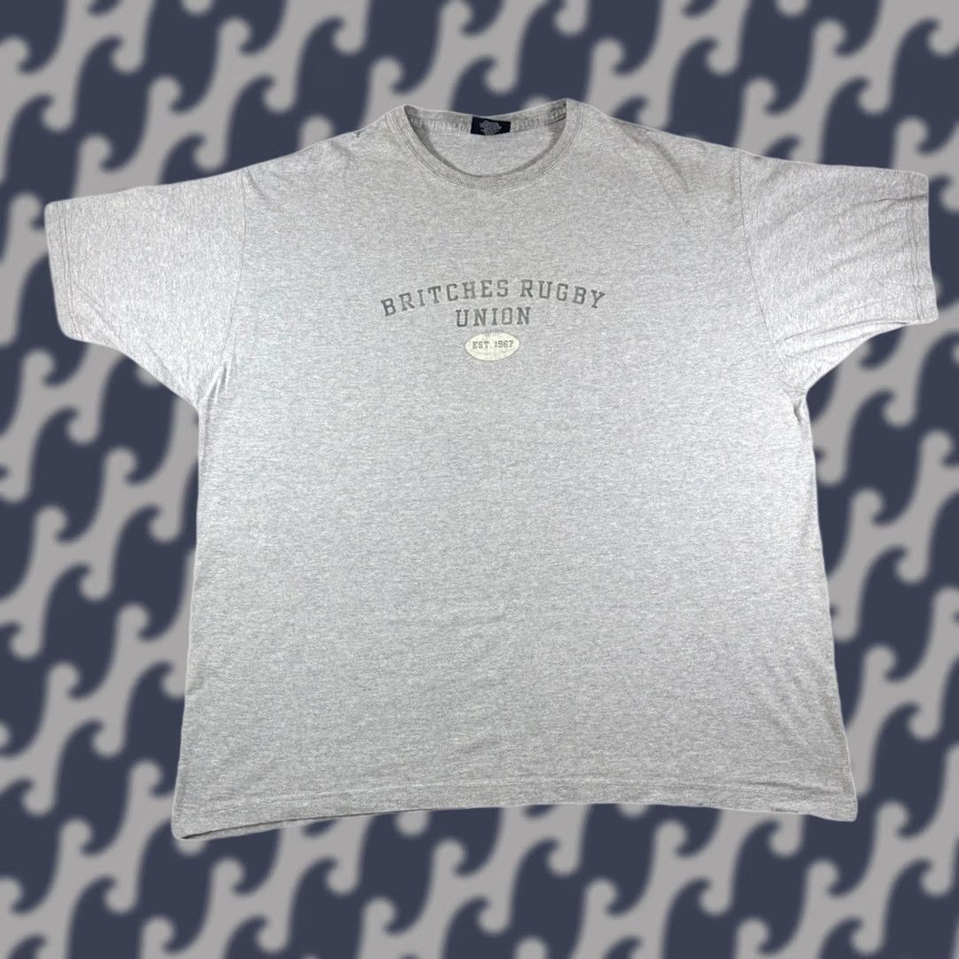 Vintage VINTAGE Britches Rugby Union Graphic Short Sleeve T-Shirt Grey Men’s Size XXXL Size US XXL / EU 58 / 5 - 1 Thumbnail