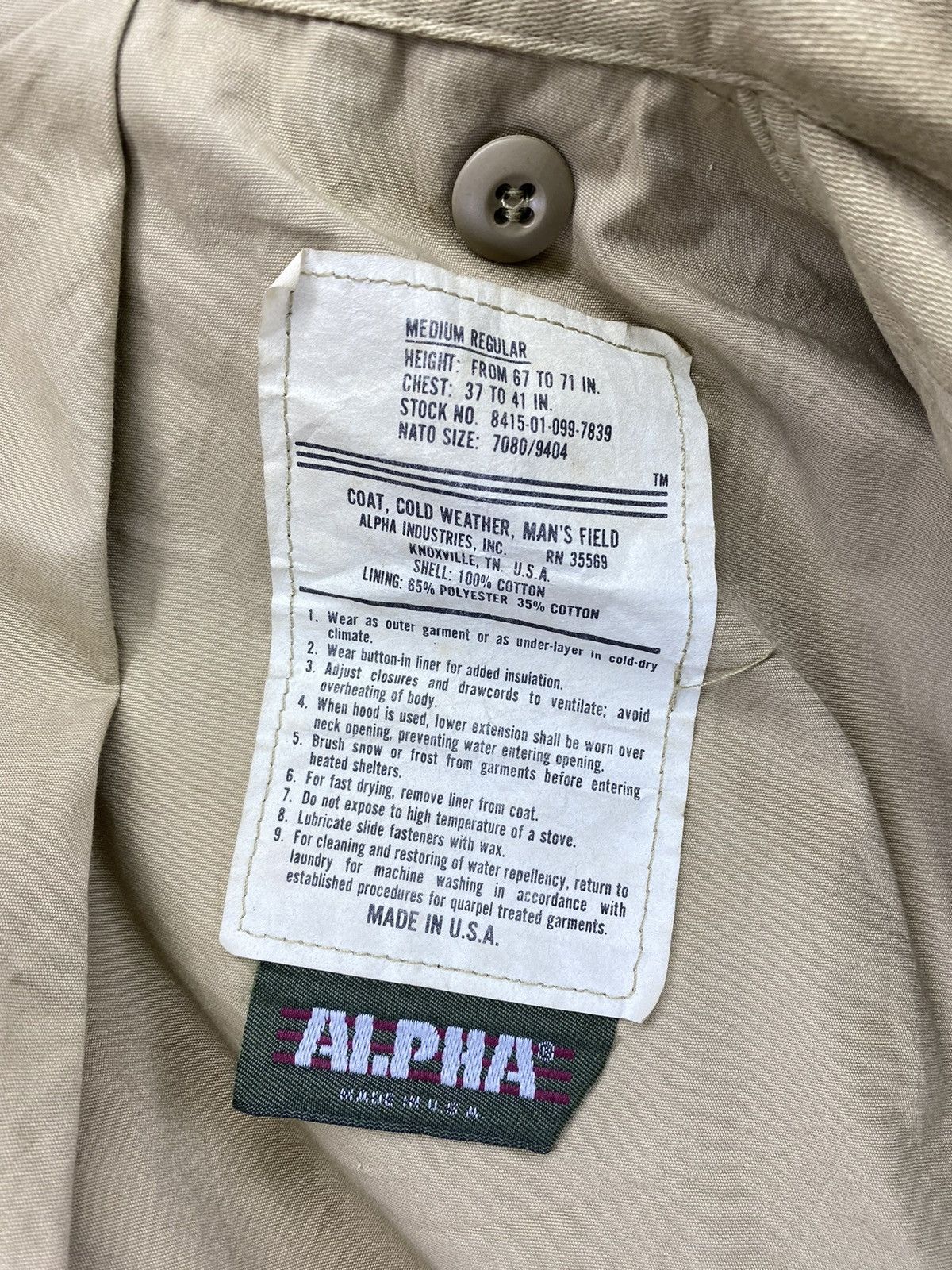 Alpha Industries Vintage Alpha Industries Military Army Field Jacket Size US M / EU 48-50 / 2 - 12 Thumbnail