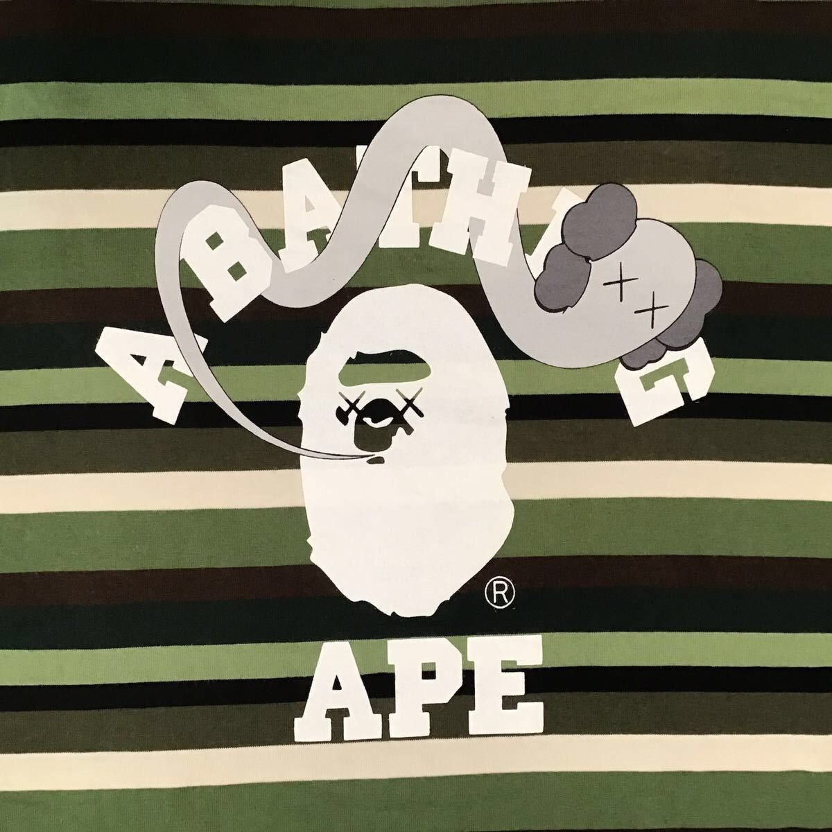 Bape × Kaws × Nigo BAPE × KAWS Bendy College Logo Border T-shirt a ...
