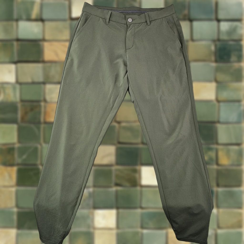 Vintage PRIMO Pants Mens 31 Green Golf Jogger Ankle Zip Stretch Polyester Spandex Size US 31 - 1 Thumbnail
