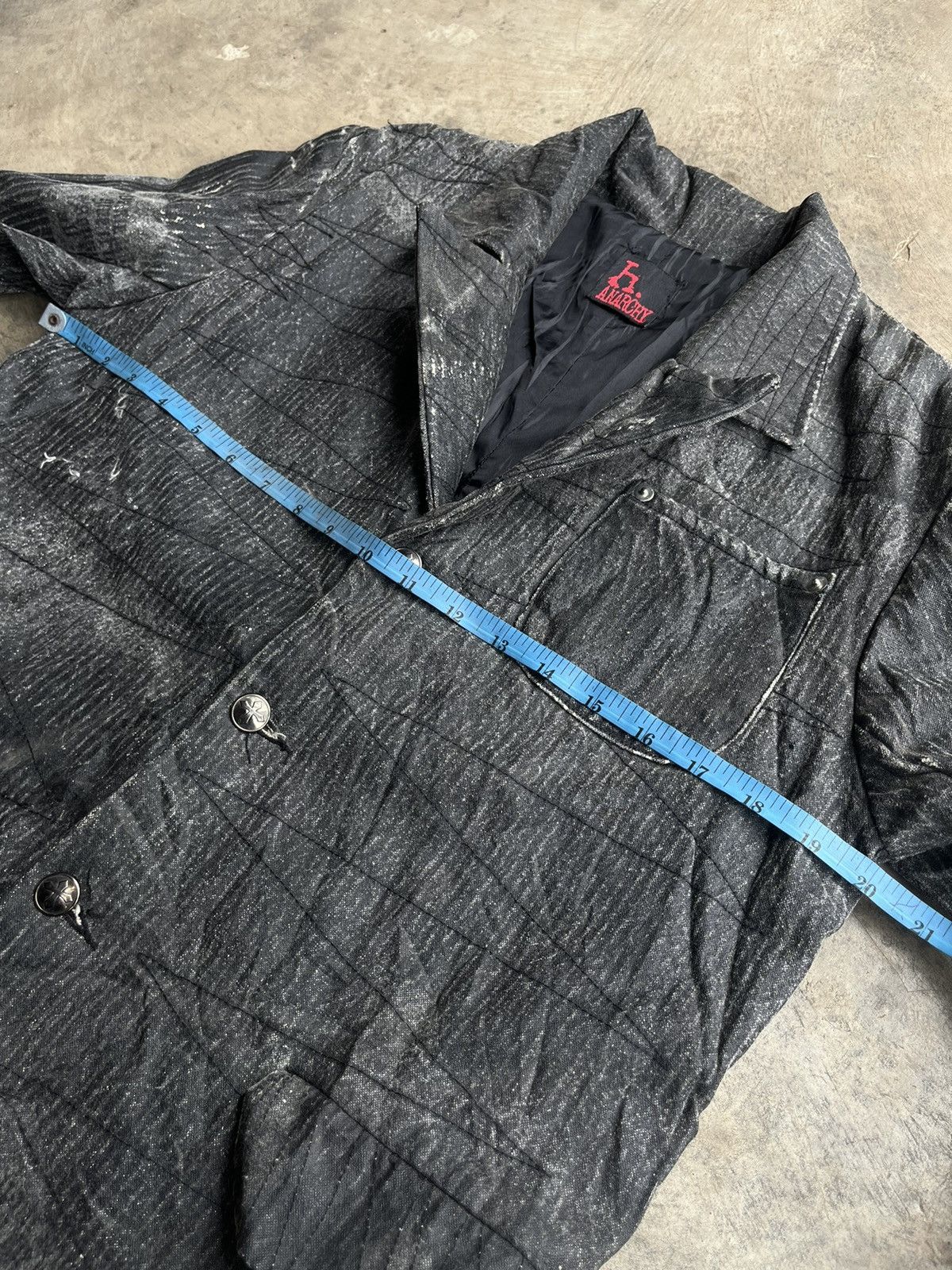 KMRii H.ANARCHY JAPANESE GOTHIC BLAZER STITCHING POEM PUNK STYLE Size US M / EU 48-50 / 2 - 16 Thumbnail