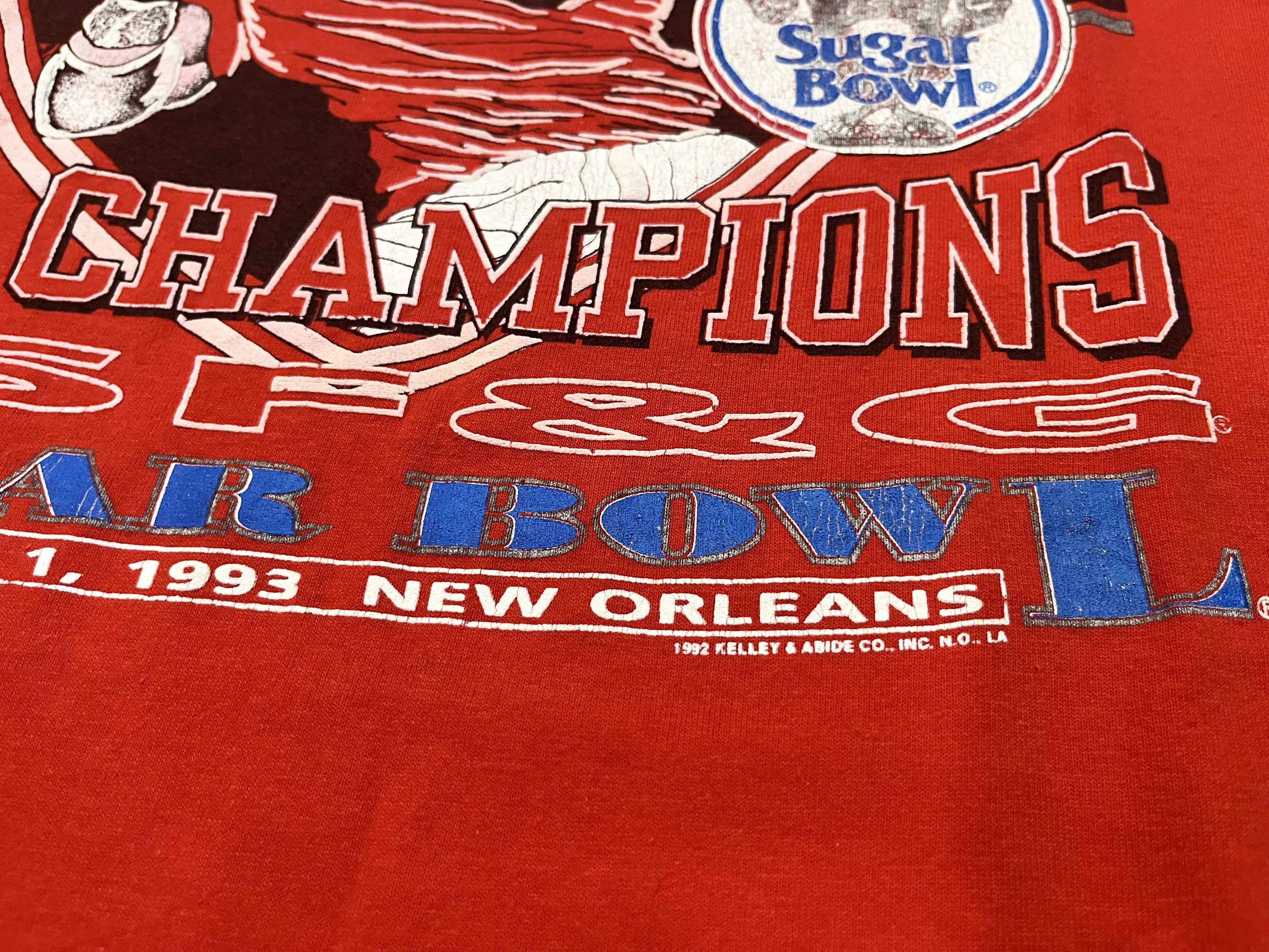 NCAA × Vintage Vintage 1992 NCAA Alabama Crimson Tide Football T-Shirt Size US L / EU 52-54 / 3 - 4 Thumbnail
