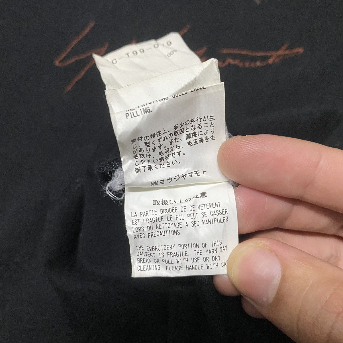 New Era × Yohji Yamamoto New Era X Yohji Yamamoto Signature Spellout Longsleeve Tee Size US M / EU 48-50 / 2 - 14 Thumbnail
