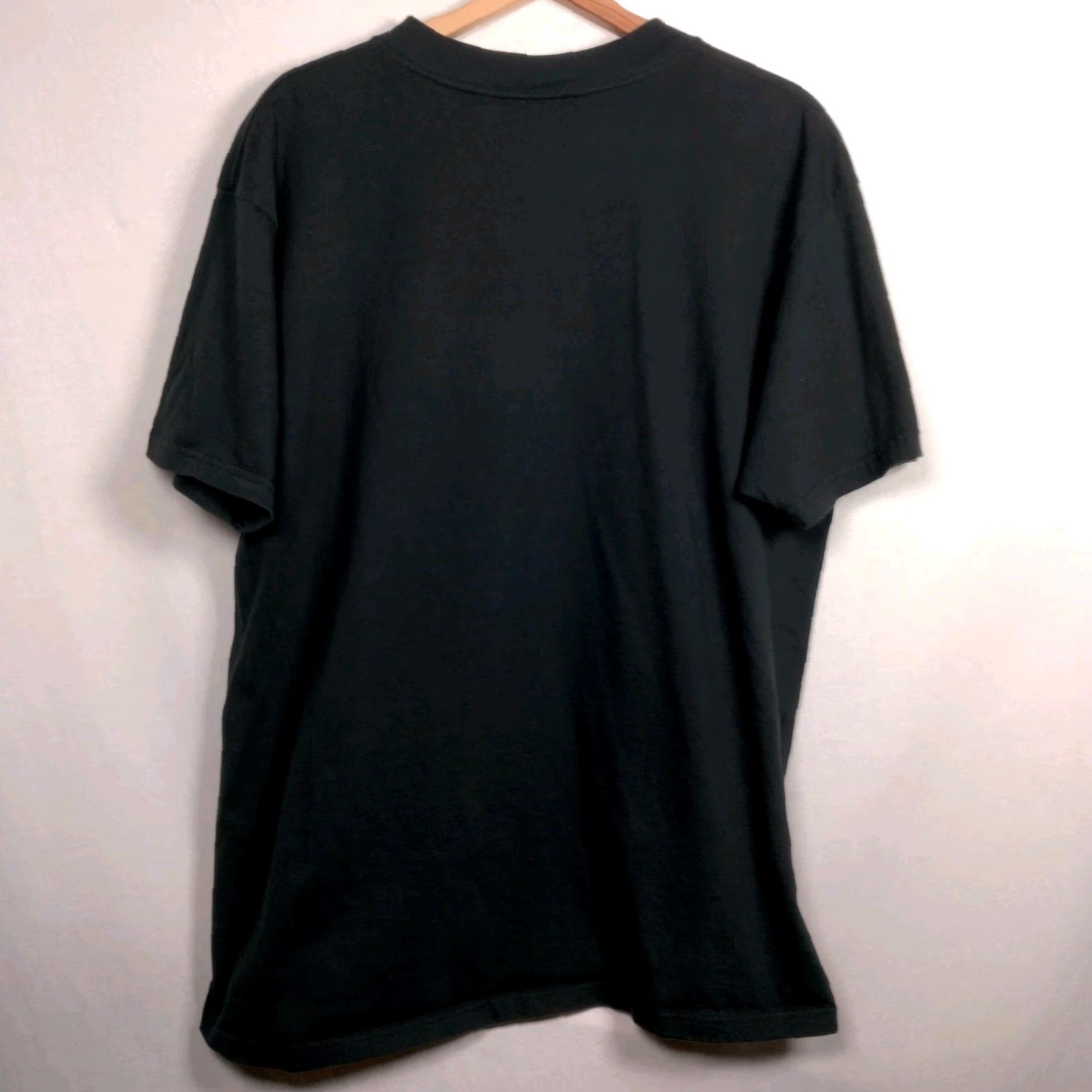 Vintage VINTAGE 3D Emblem T-Shirt Men XL Black Graphic Horse Fight USA Made Short Sleeve Crew Neck Cotton Knit Regular Size US XL / EU 56 / 4 - 2 Thumbnail