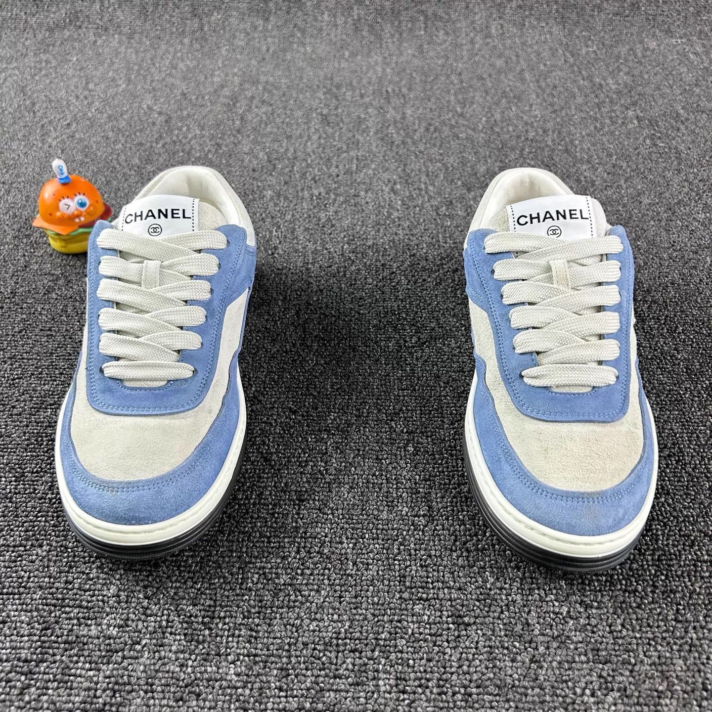 Chanel Chanel 23p Blue Suede Sneakers 38.5 Size US 8 / IT 38 - 2 Thumbnail