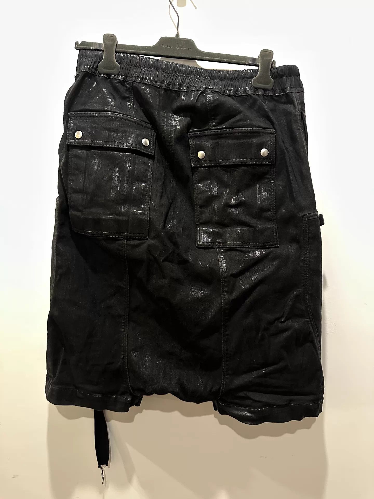 Rick Owens Rick Owens Waxed Big RO Pocket Dropped Crotch 7/8 Pants M Size US 32 / EU 48 - 3 Thumbnail