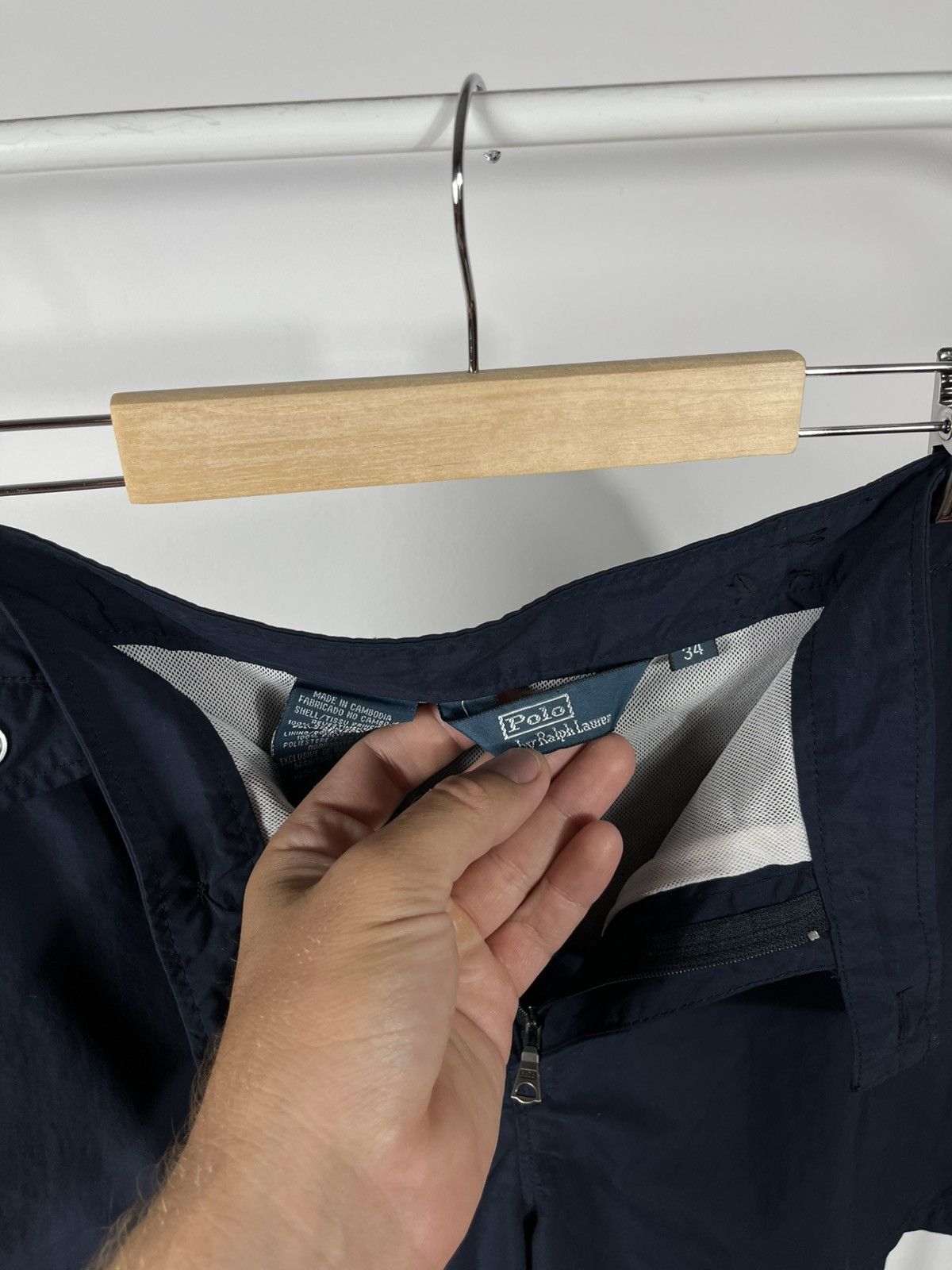 Polo Ralph Lauren Polo Ralph Lauren Navy Swim Trunks Yellow Stripe Size 34 Size US 34 / EU 50 - 7 Thumbnail