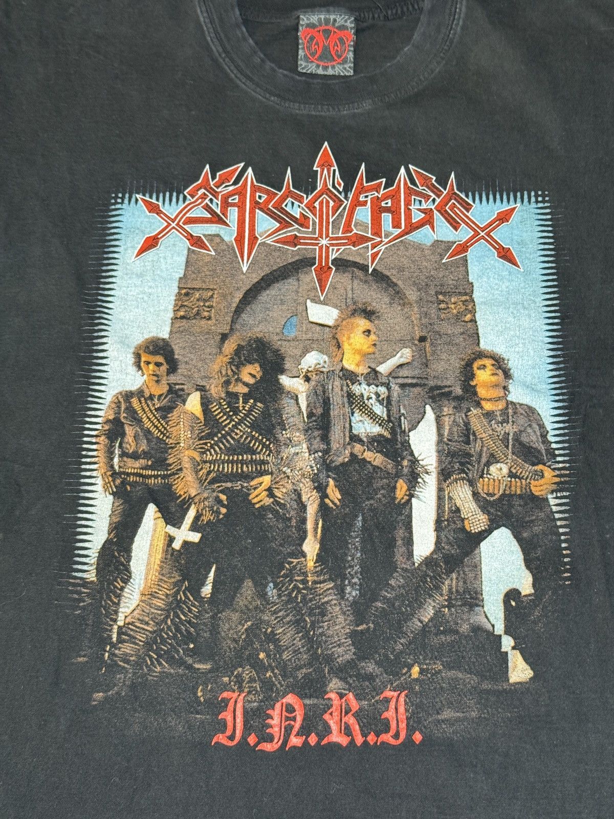 Band Tees × Vintage Sarcofago Brazil Sepultura Death Metal Cutoff Band T Shirt Size US L / EU 52-54 / 3 - 2 Thumbnail