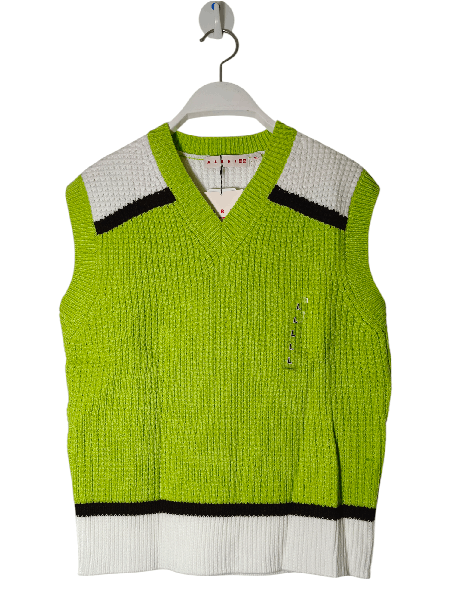 Marni Uniqlo x Marni Popcorn Knitted V Neck Vest Size US L / EU 52-54 / 3 - 1 Thumbnail