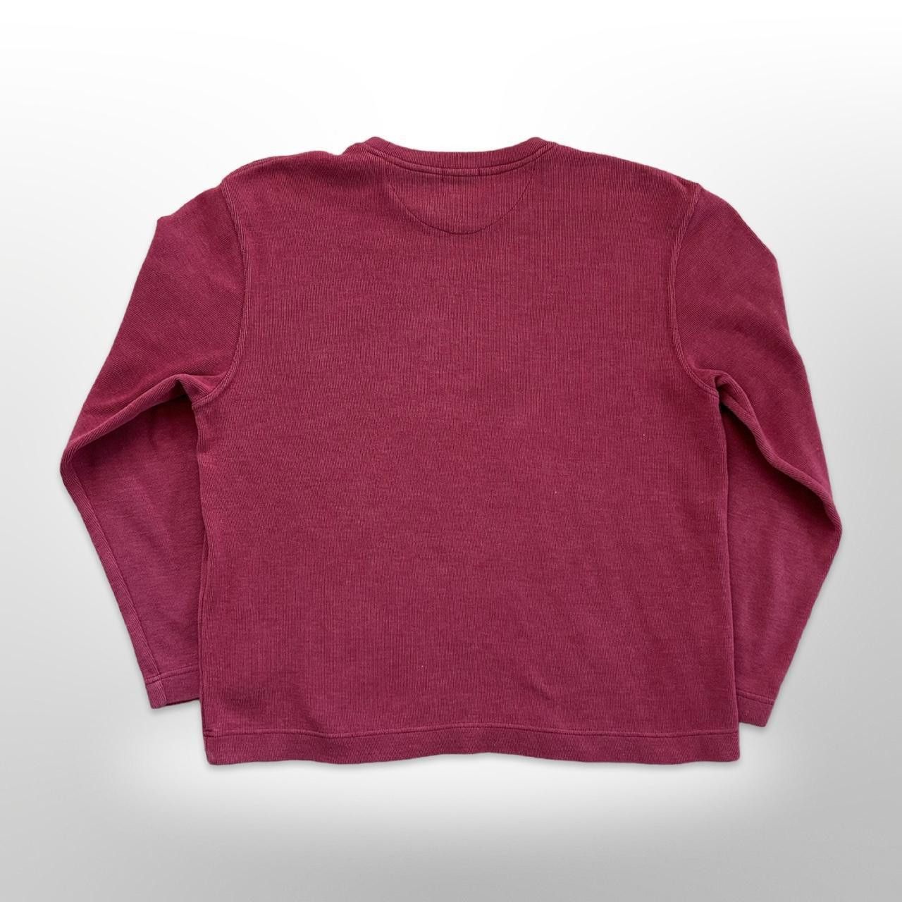 Gap × Vintage Vintage Gap Faded Red Ribbed Knit Thermal Long Sleeve Shirt Size US XXL / EU 58 / 5 - 2 Thumbnail