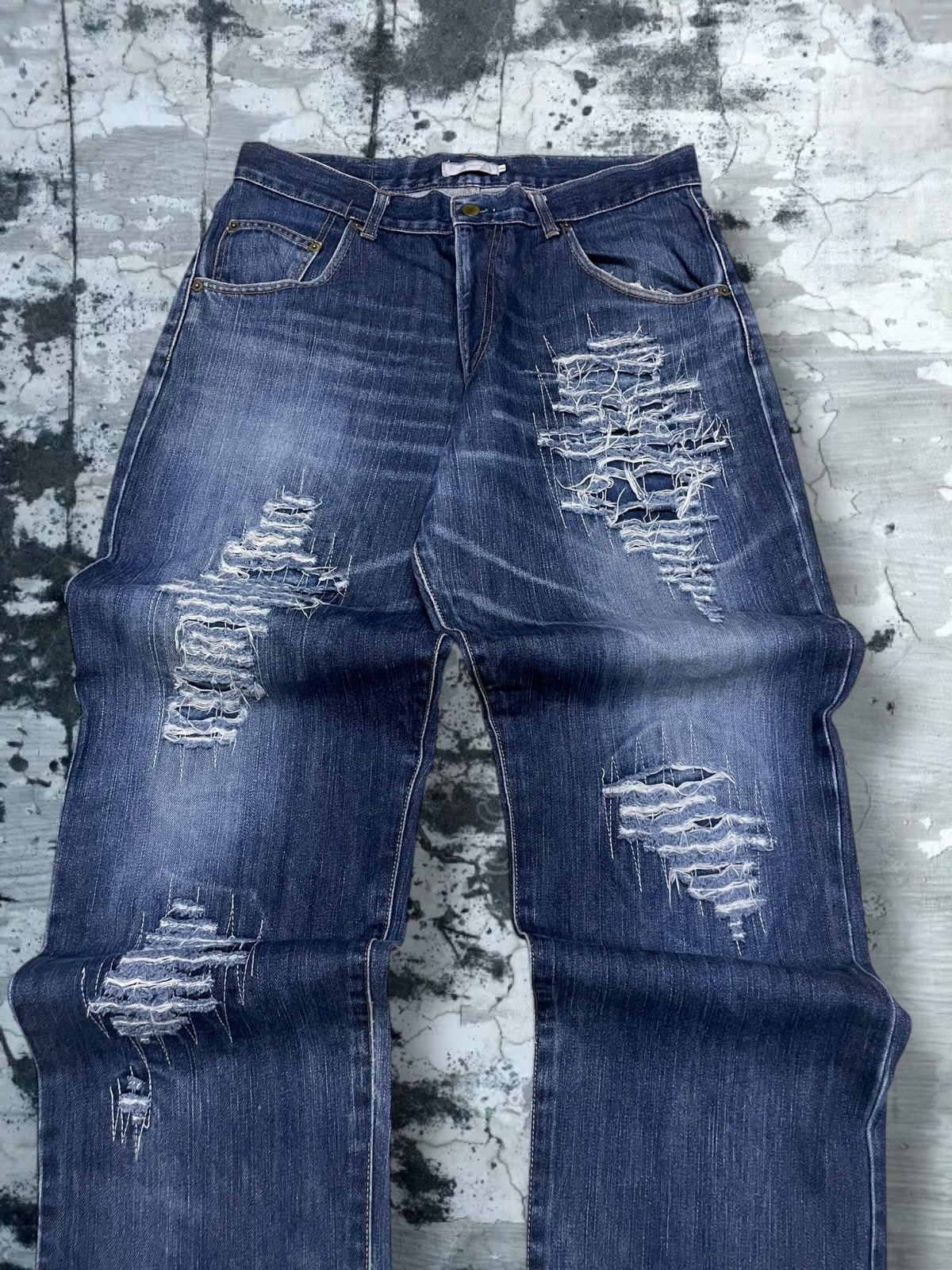 Japanese Brand Vintage Og 1990s Japan Designer Sublimation Distressed Denim Size US 33 - 4 Thumbnail