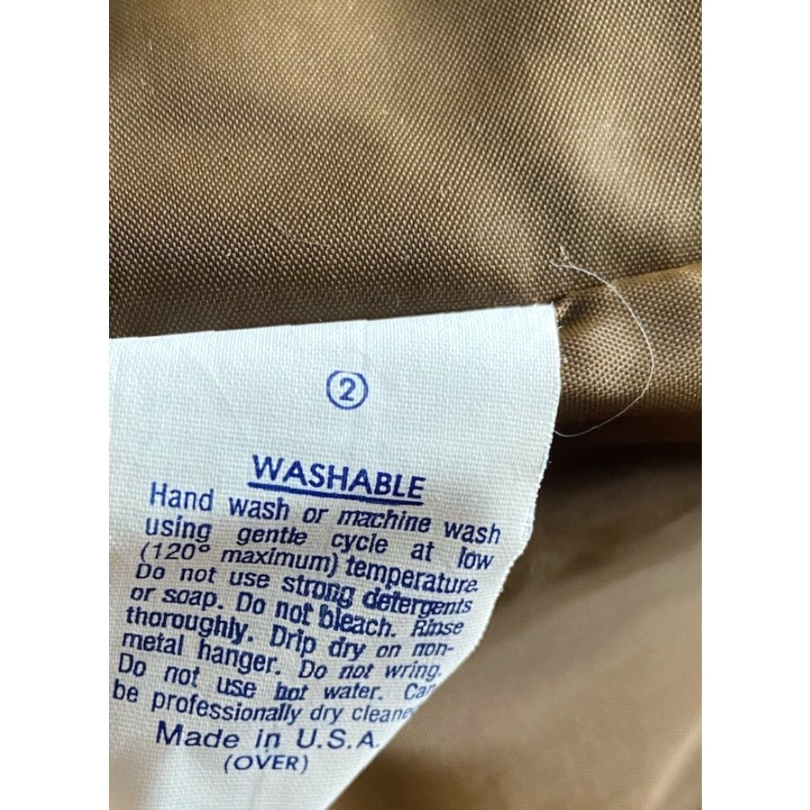 Vintage VINTAGE Cal Craft? 1970s Army Brown Quilted Jacket XL Pockets Zip Men Regular Size Brown Coat - Men XL Vintage Size US XL / EU 56 / 4 - 3 Thumbnail