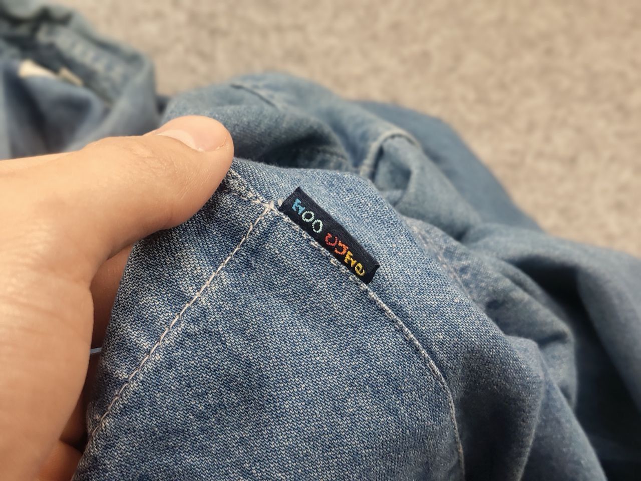 Vintage Vintage 90's Too Cute Logo Disney Baggy Denim Shirt Size US XL / EU 56 / 4 - 13 Thumbnail