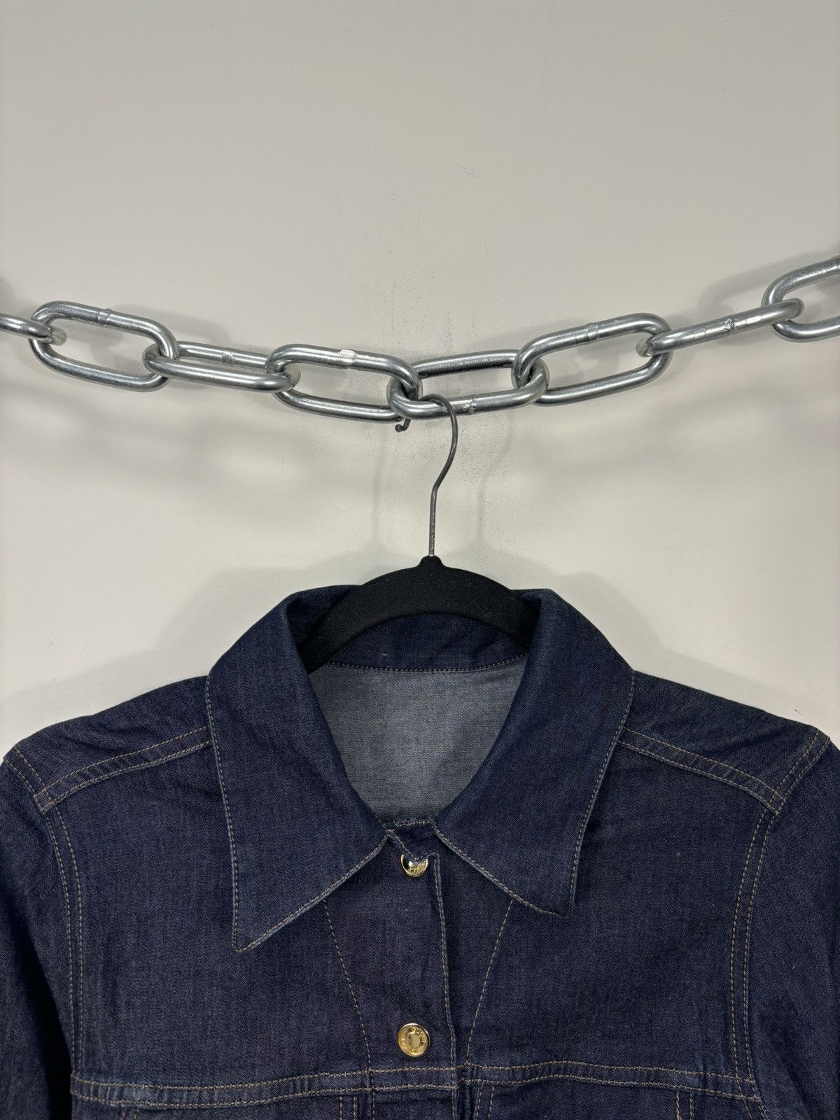 Gucci Vintage 90s Gucci Tom Ford Era Women’s Rare Denim Jacket Size M / US 6-8 / IT 42-44 - 8 Thumbnail