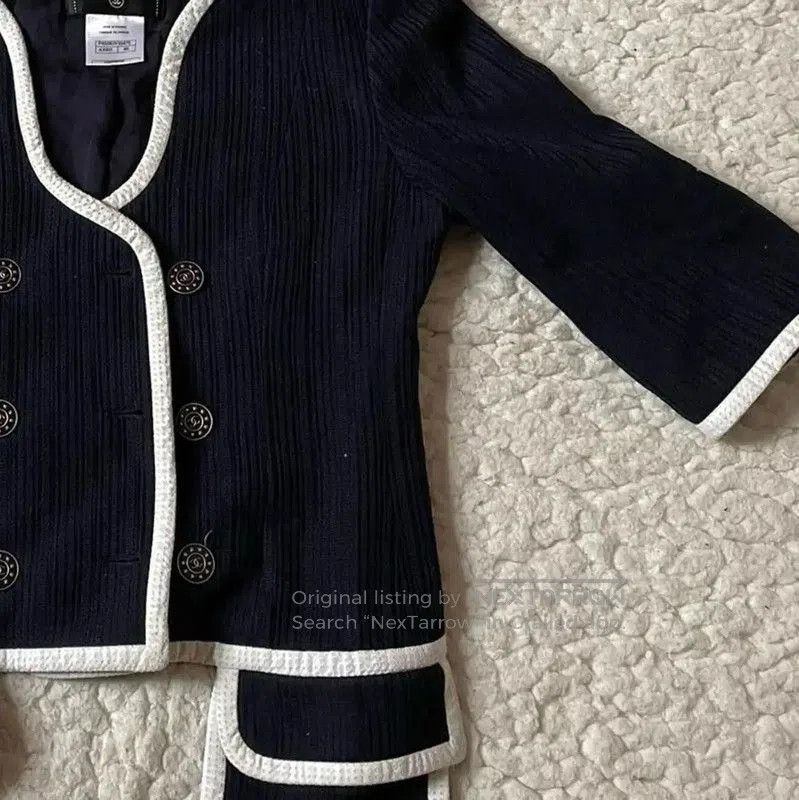 Chanel Chanel Black Women's Jacket with White Trim . Size M / US 6-8 / IT 42-44 - 8 Thumbnail