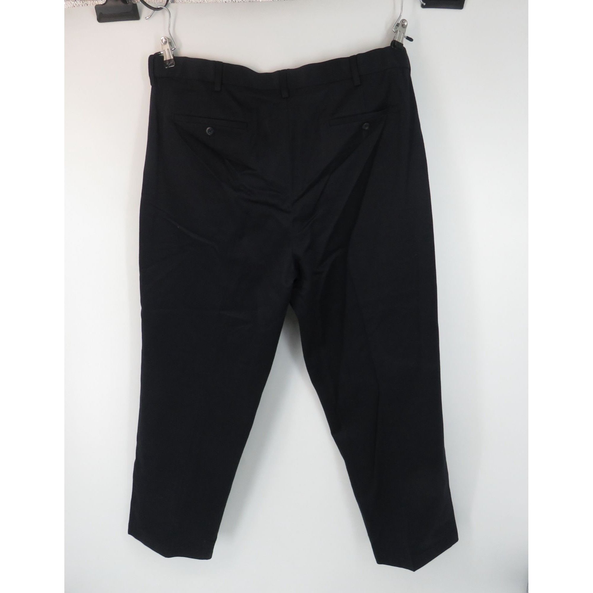 Savane Savane Men's Dark Blue Flat Front Pants 40x29 Size US 40 / EU 56 - 2 Thumbnail