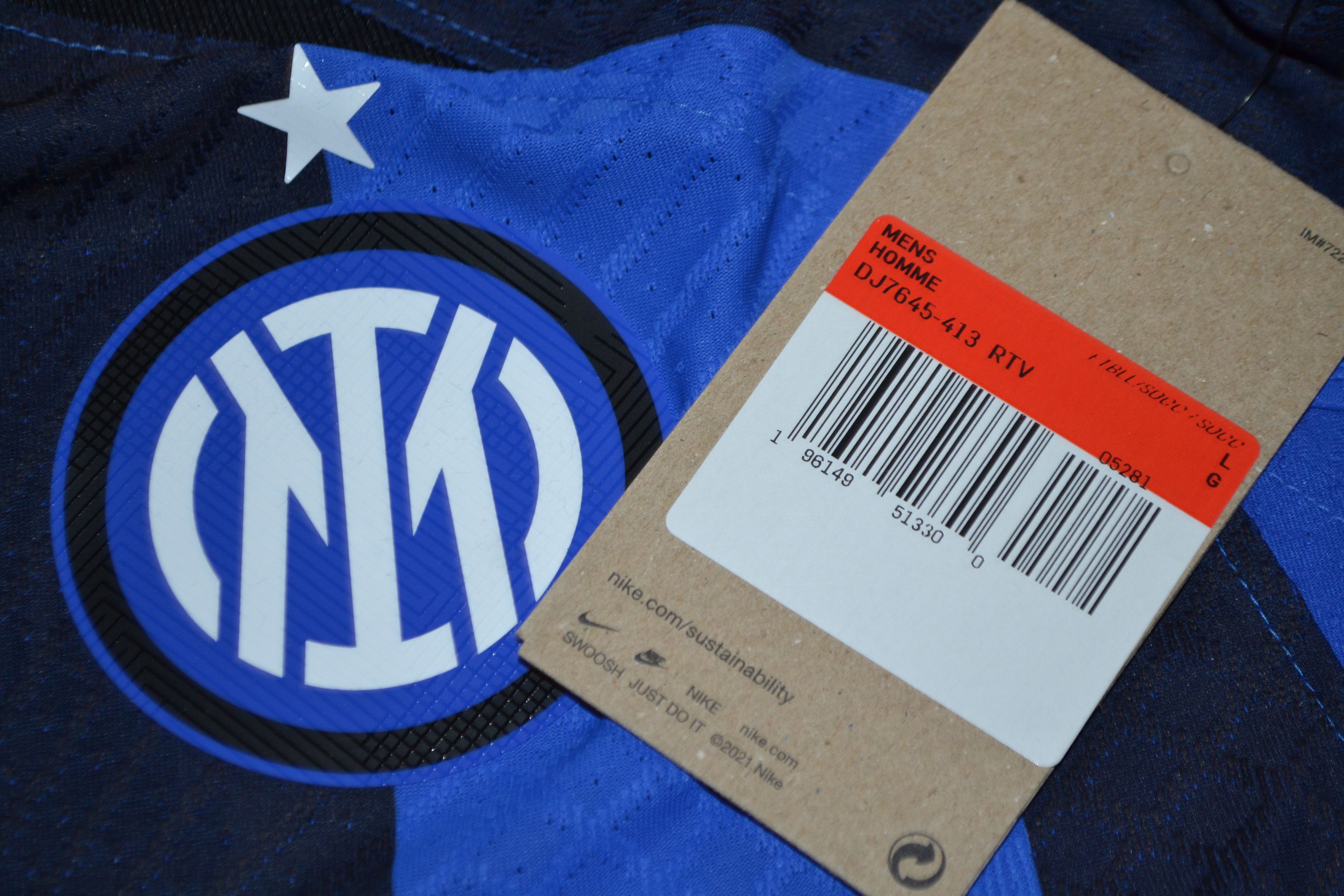 Nike AUTHENTIC Inter Milan 2022 2023 home soccer kit jersey shirt Size US L / EU 52-54 / 3 - 5 Thumbnail