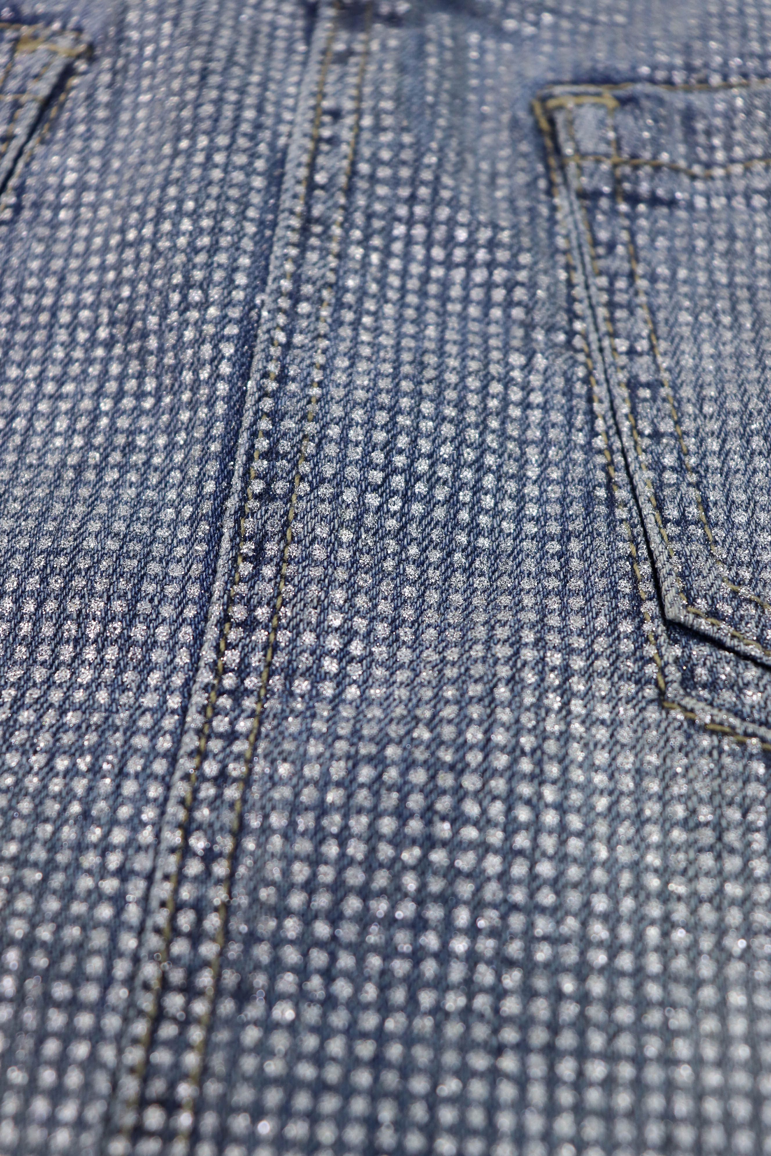 John Richmond Richmond Made in Italy Faux Rhinestones Jeans Mini Skirt Size 28" / US 6 / IT 42 - 8 Thumbnail