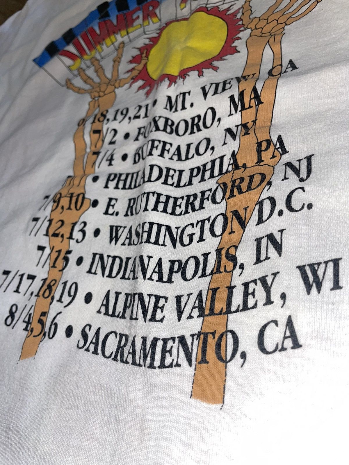 Grateful Dead VERY RARE 1989 Grateful Dead Summer Tour Tee Size US XL / EU 56 / 4 - 14 Thumbnail