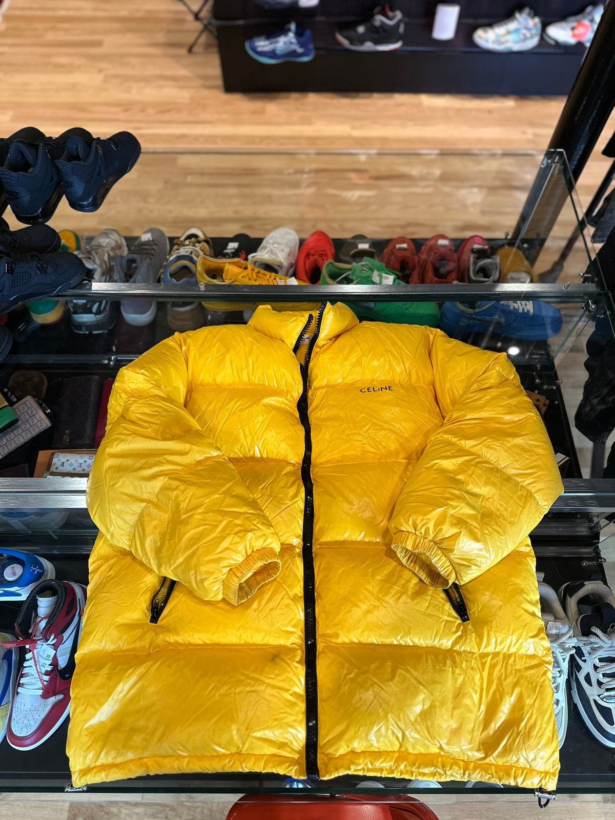 Celine Celine Puffer Yellow Size 52 Size US L / EU 52-54 / 3 - 1 Thumbnail