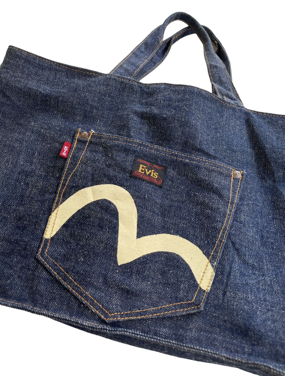 Evisu Vintage Evis Japan Denim Totebag Size ONE SIZE - 5 Thumbnail