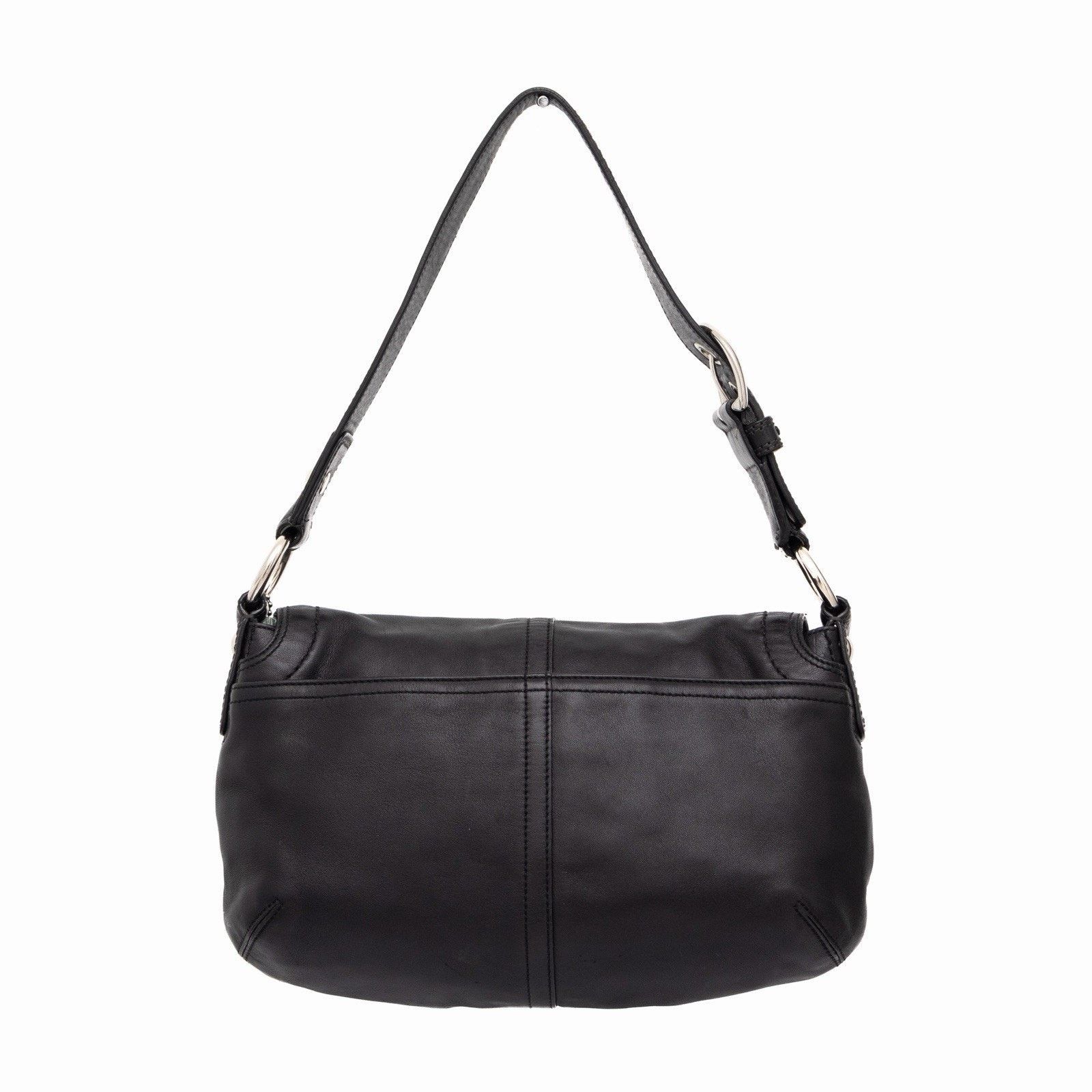 Coach Coach Medium Soho F13105 Y2K Black Leather Flap Shoulder Bag Size ONE SIZE - 6 Thumbnail