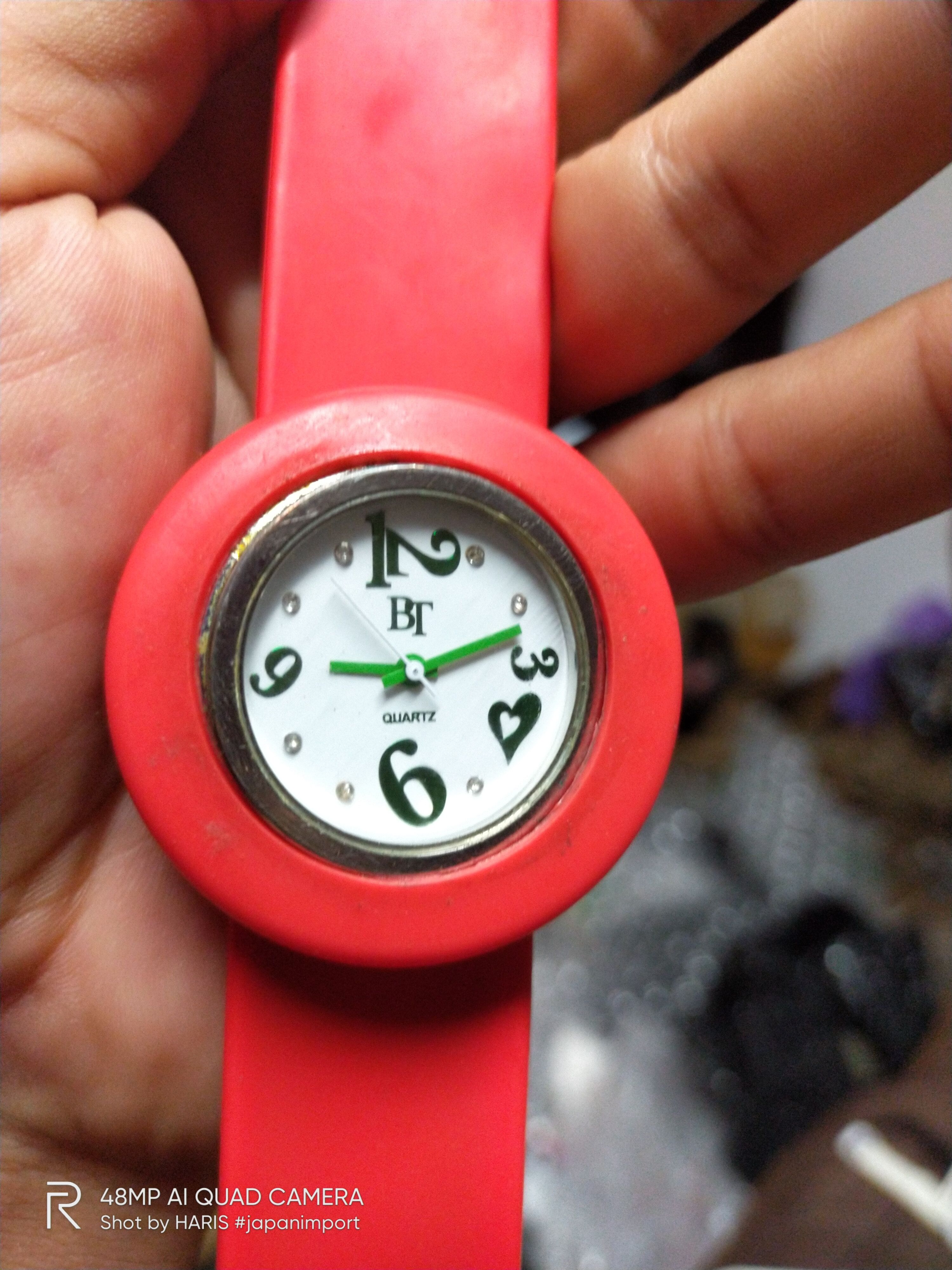 image of Bt Quartz Vintage Watch (Japan Made) in Red, Men's